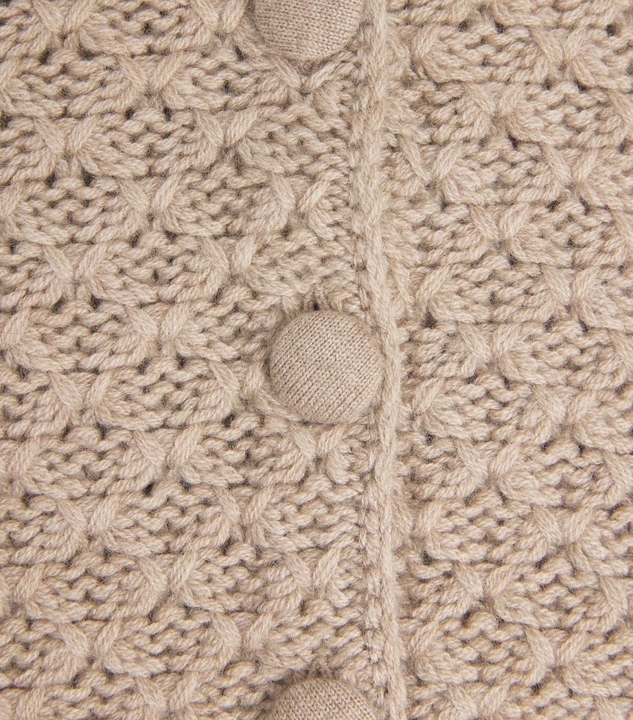 Wool-Cashmere Marlowe Cardigan TAUPE Image 5