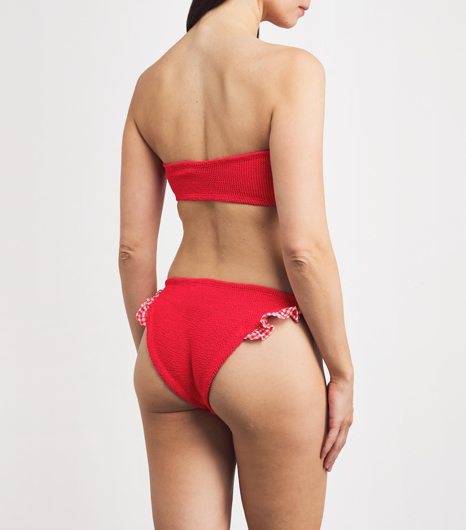 Gingham-Trim Jean Bikini RED/RED GINGHAM Image 3