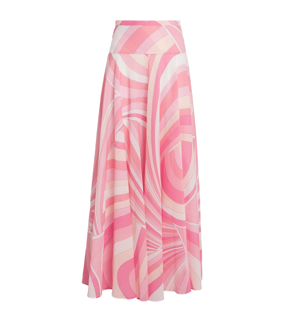 Cotton Printed Maxi Skirt 040 ROSA Image 1