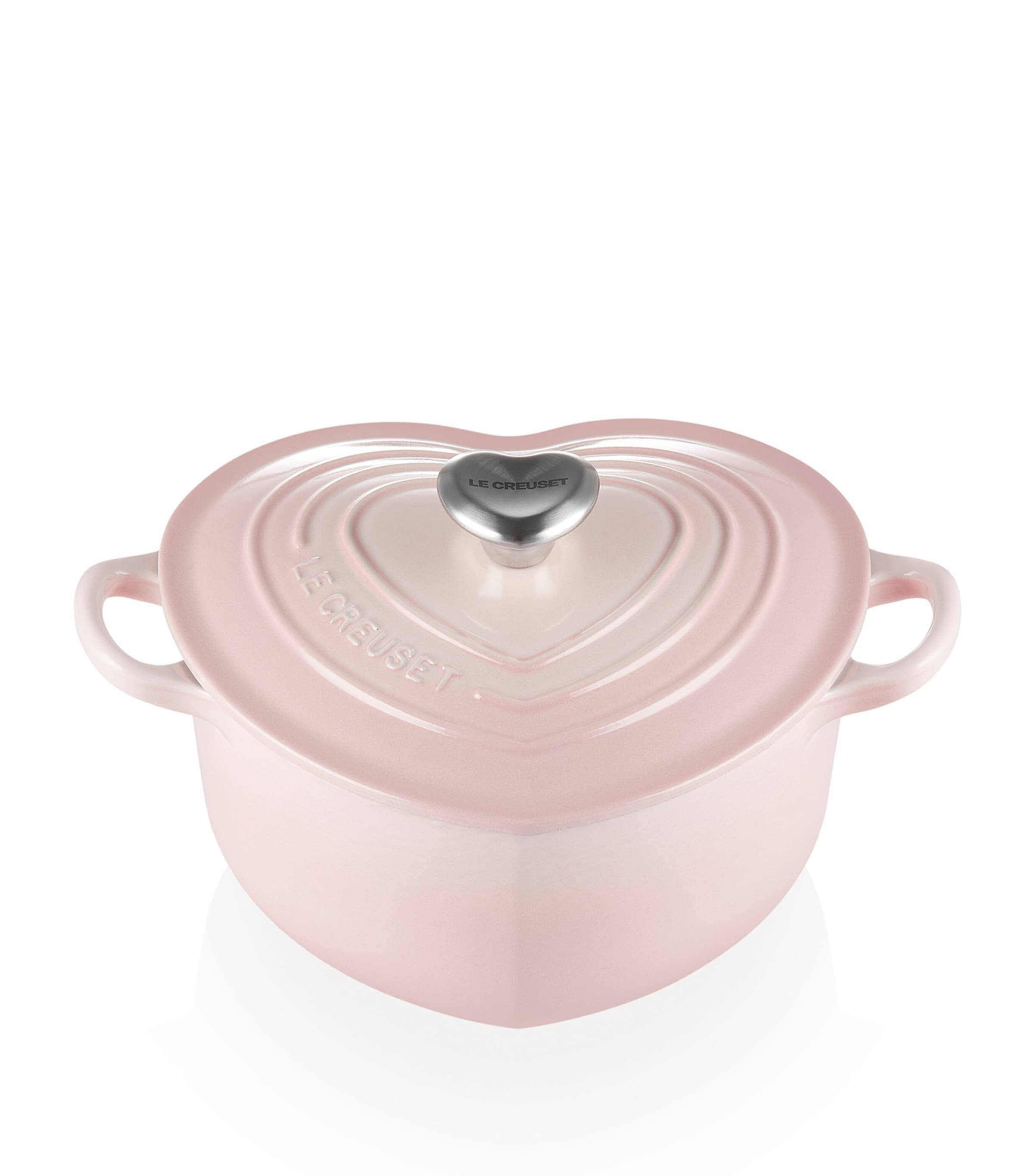 Shop Le Creuset Heart Shape Cast Iron Casserole Dish In Blue