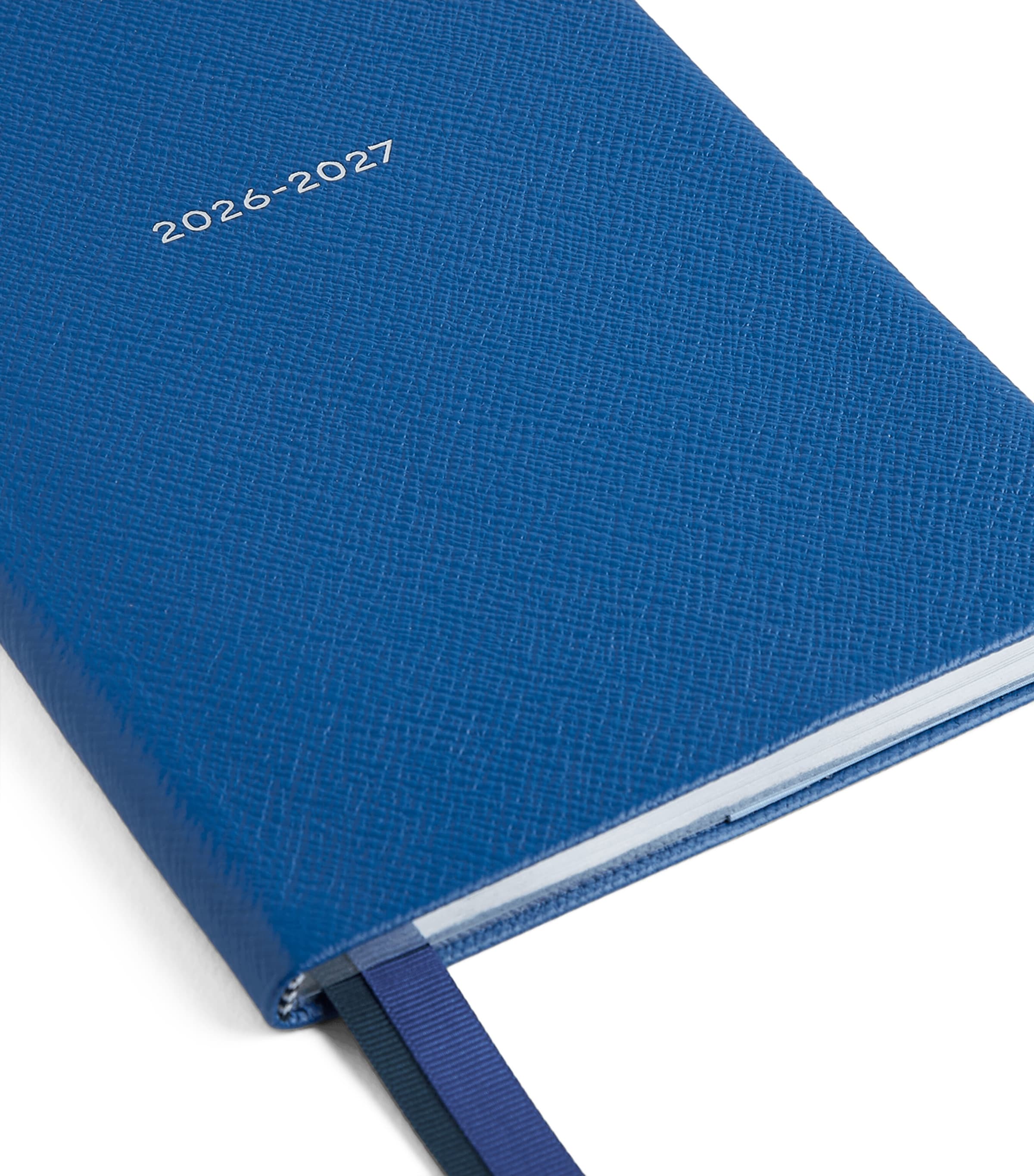 Smythson Leather Soho Weekly Diary 2026-2027 Cerulean Image 5