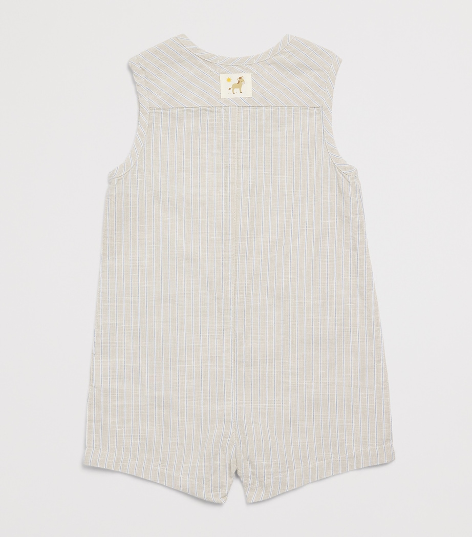 Purebaby Organic Cotton-Linen Stripe Playsuit (12-24 Months) Tacst Image 2
