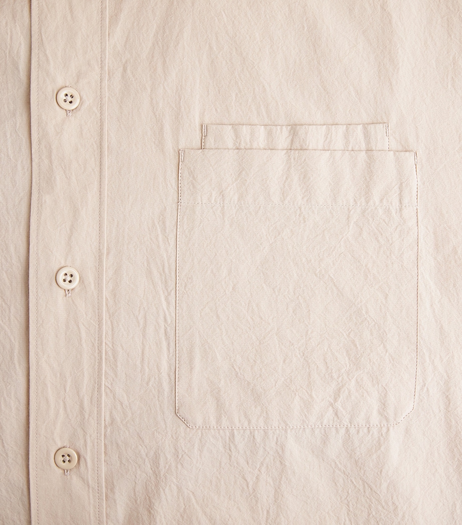 Lemaire Mens Cotton Double-Pocket Shirt Greige/ Image 6