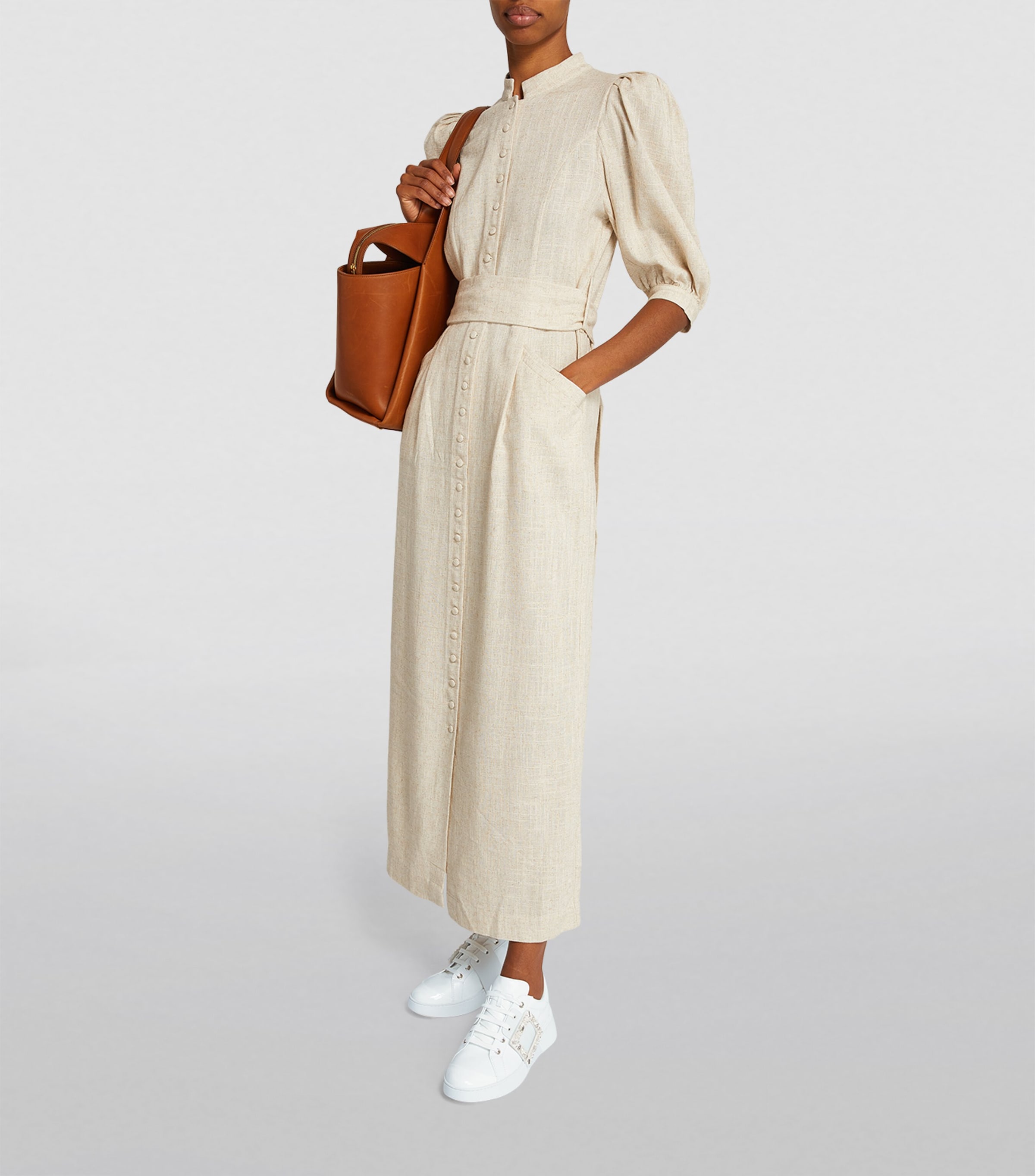 Leather Viv Skate Sneakers WHITE Image 5