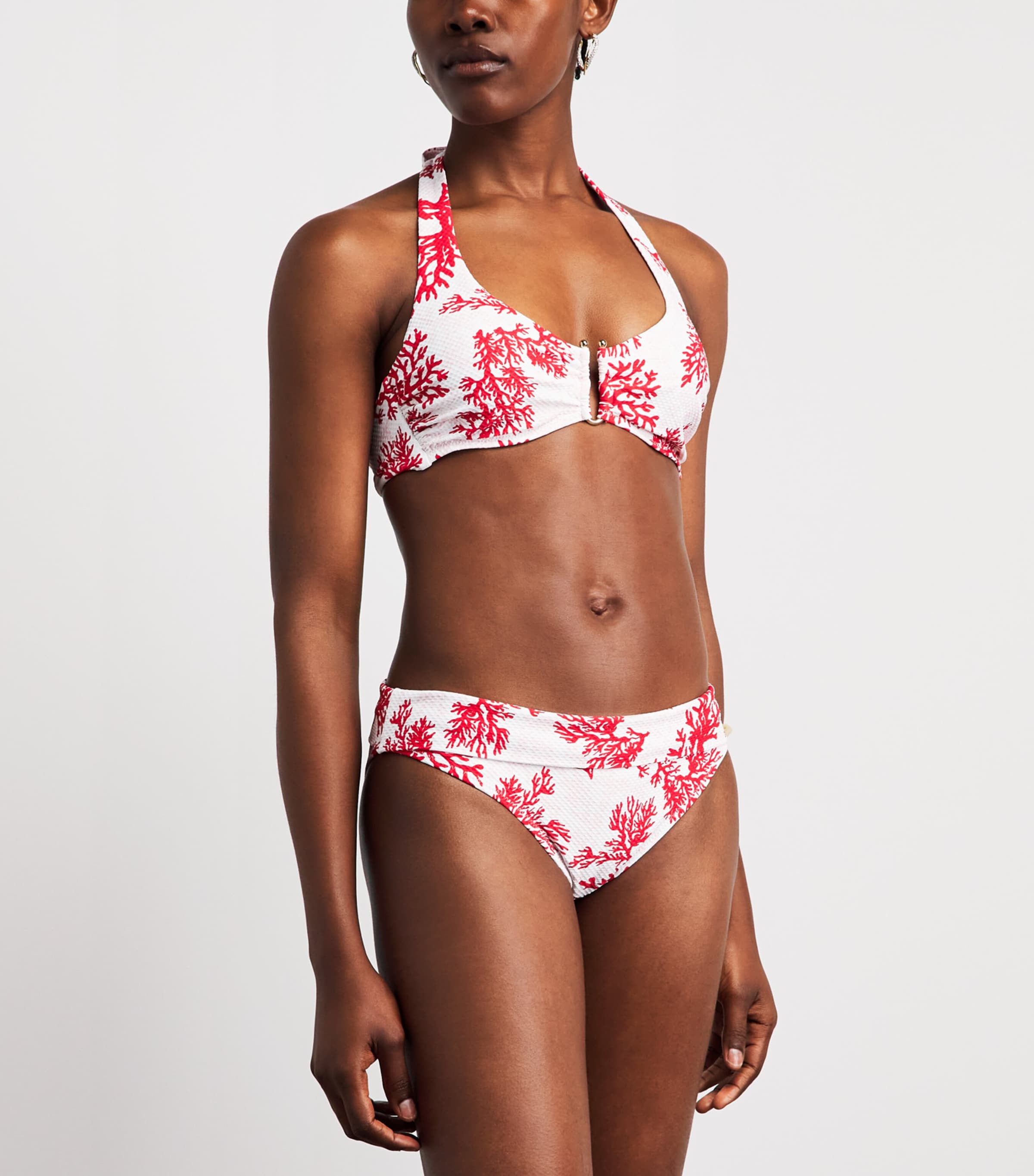 Heidi Klein Womens U-Bar Halterneck Scala Bikini Top Prt Prt Image 2