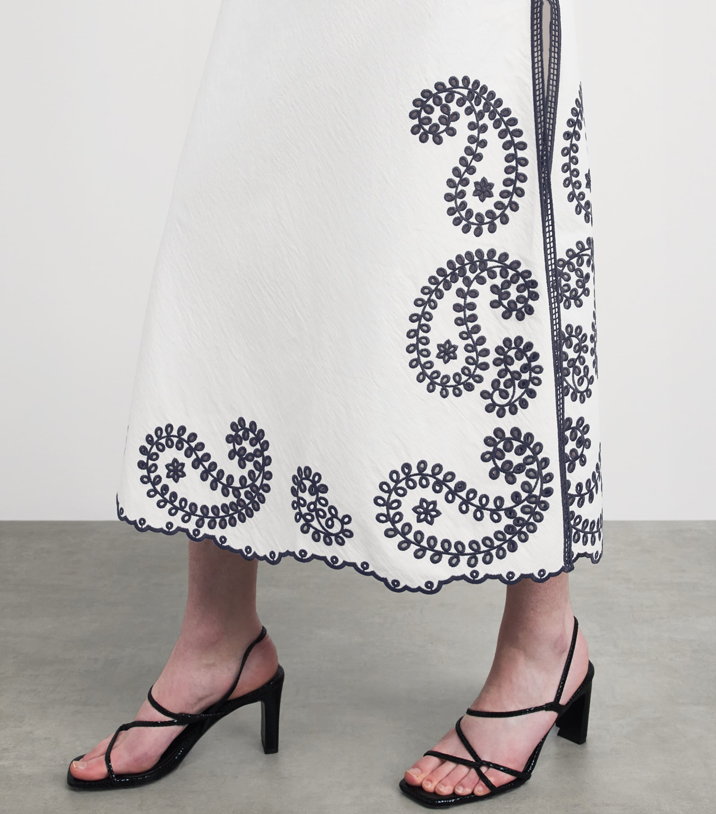 Claudie Pierlot Womens Stretch-Cotton Maxi Dress Dual Color Image 5