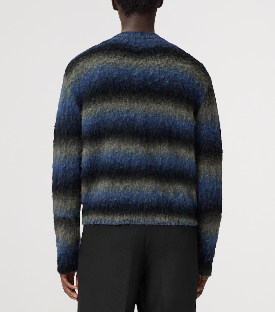 Merino Wool-Blend Halley Cardigan BLUE/GREY/BLACK Image 6