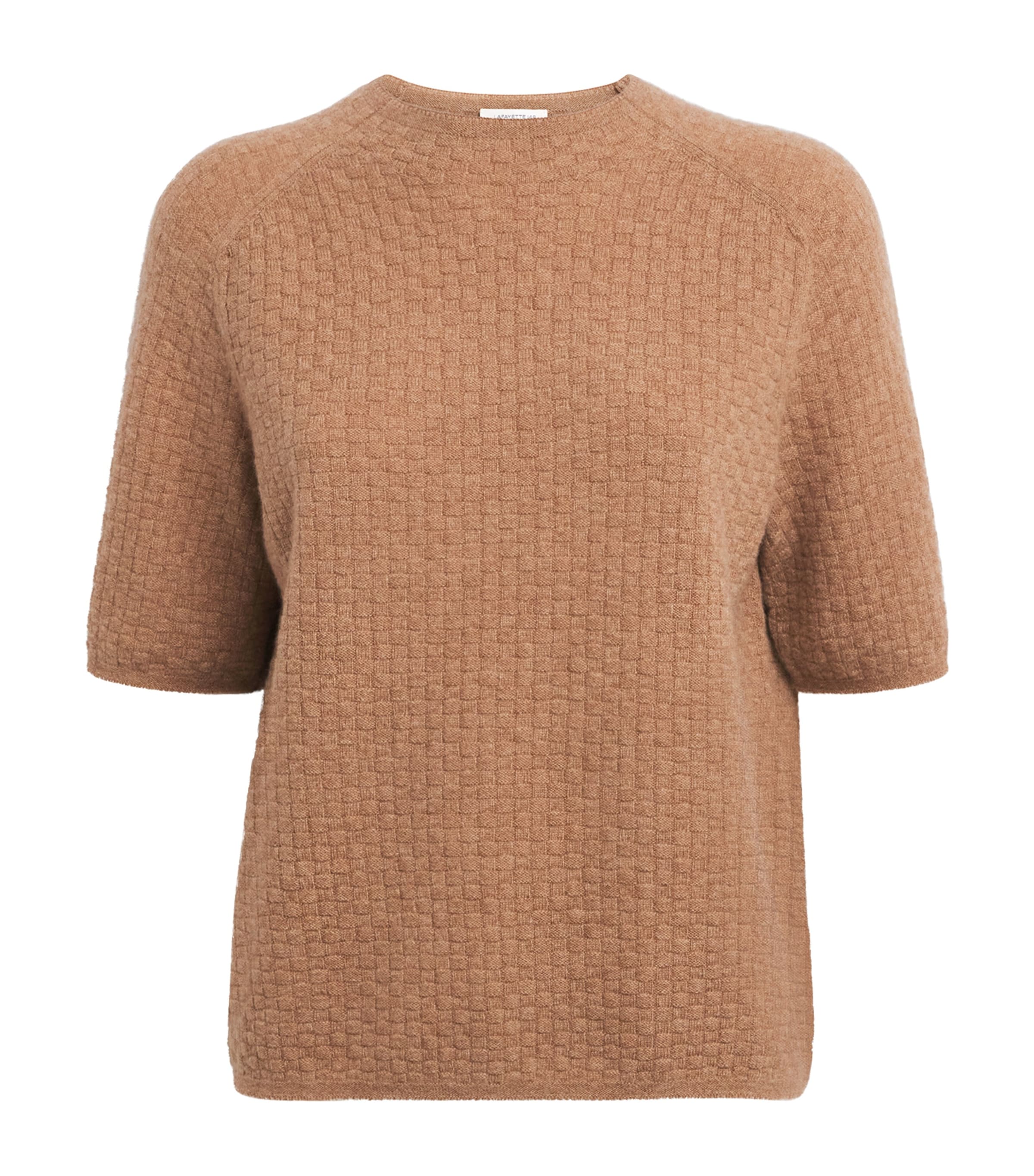 Lafayette 148 Cashmere Saddle-shoulder Sweater In Brown