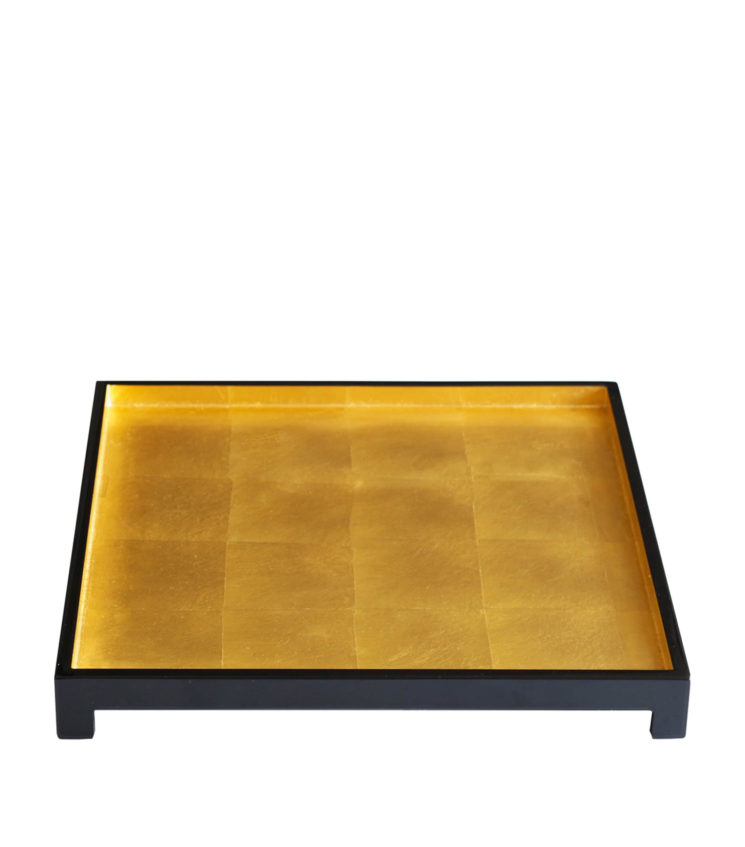 Posh Trading Company Square Gold Leaf The London Tray In Neutral