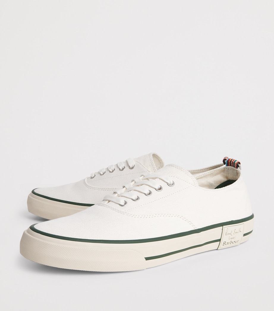 Barbour x Paul Smith Embroidered Low-Top Sneakers Off Image 6