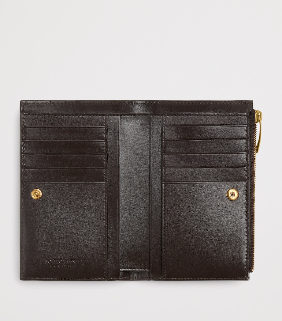 Leather Intrecciato Bifold Card Holder 2132 Image 2