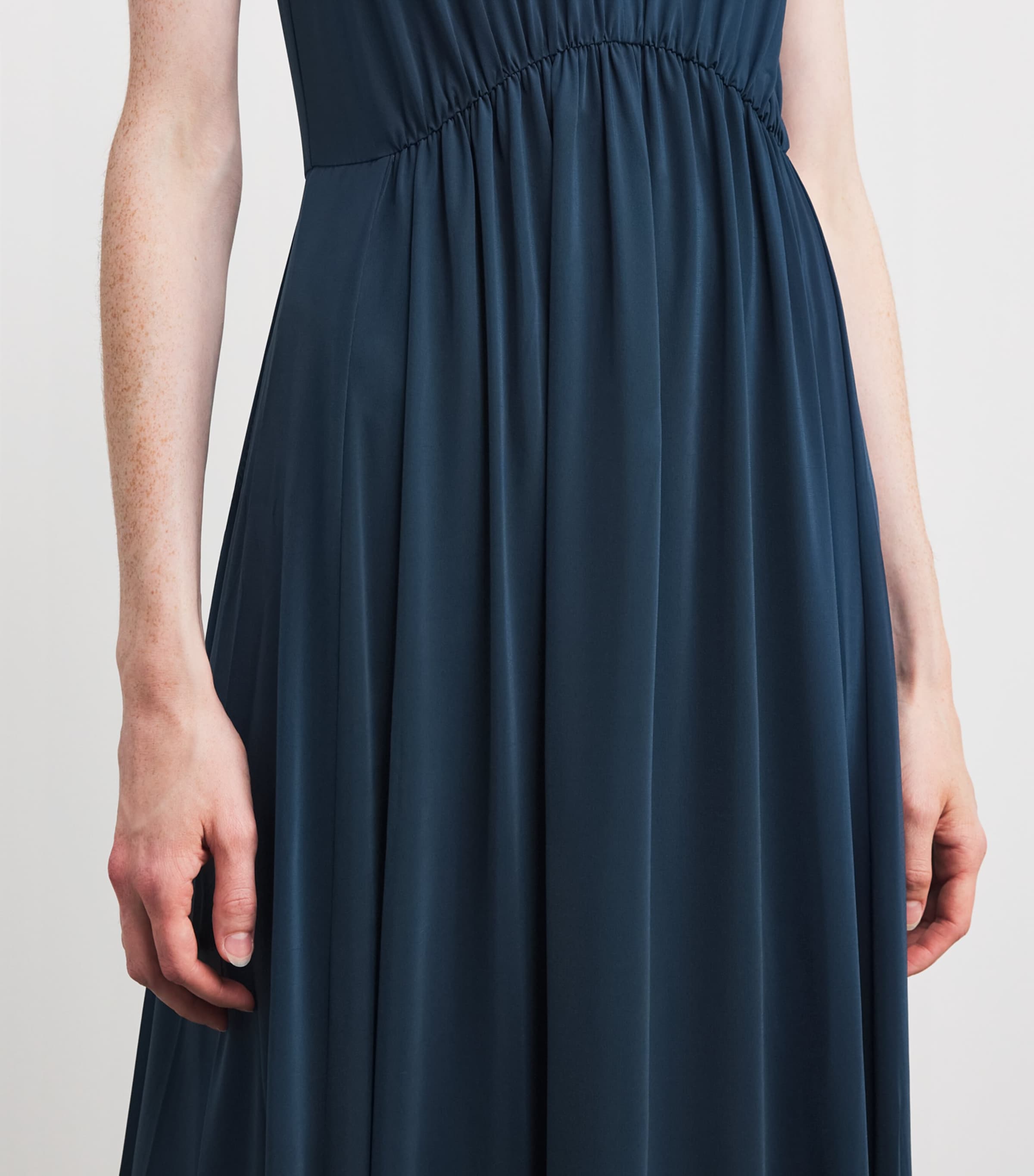 Stretch-Jersey Sleeveless Midi Dress NAVY Image 6