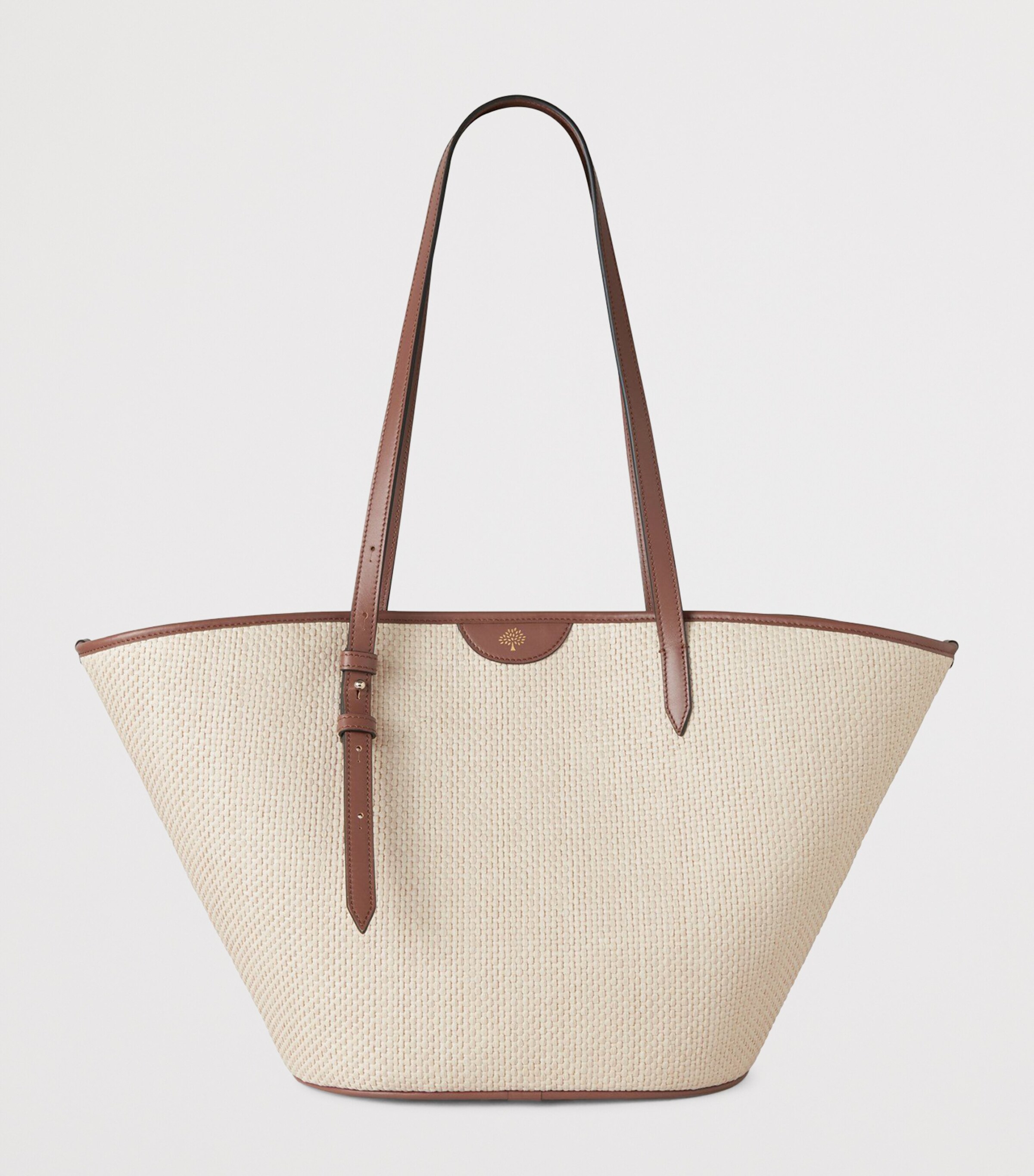 Mulberry Raffia Basket Tote Bag Oak Image 2