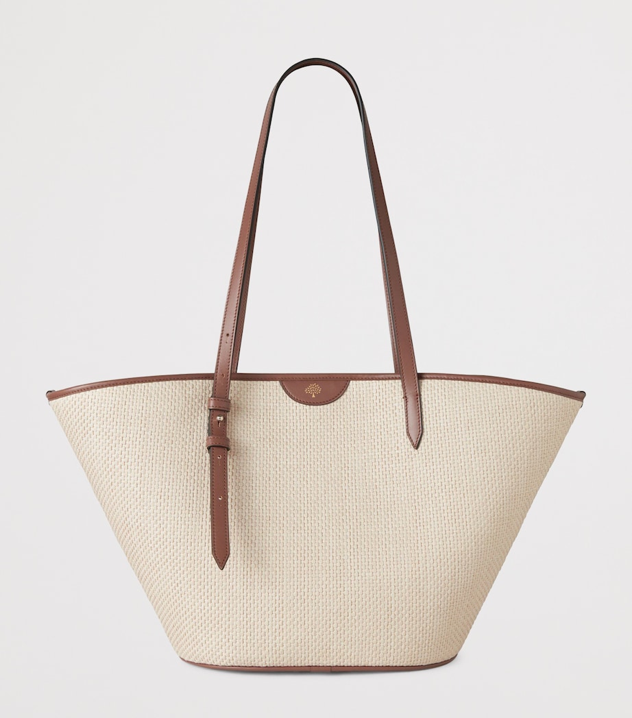 Mulberry Raffia Basket Tote Bag Oak Image 2