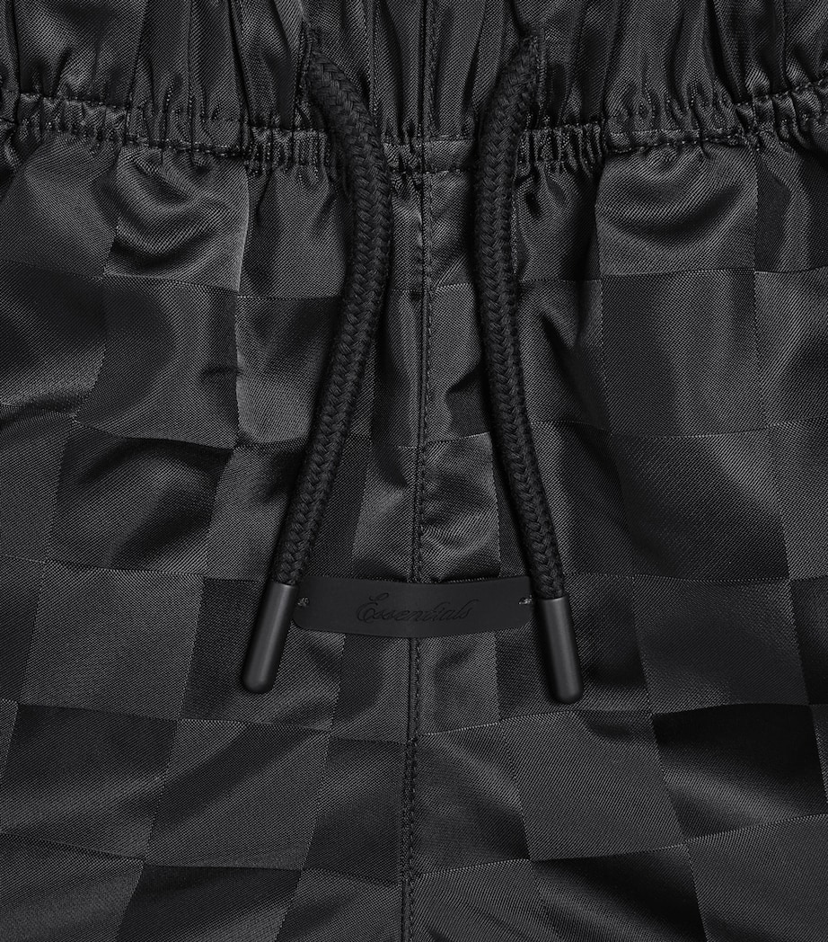 FEAR OF GOD ESSENTIALS KIDS Chequerboard Sports Shorts (2-14 Years) Black Image 3