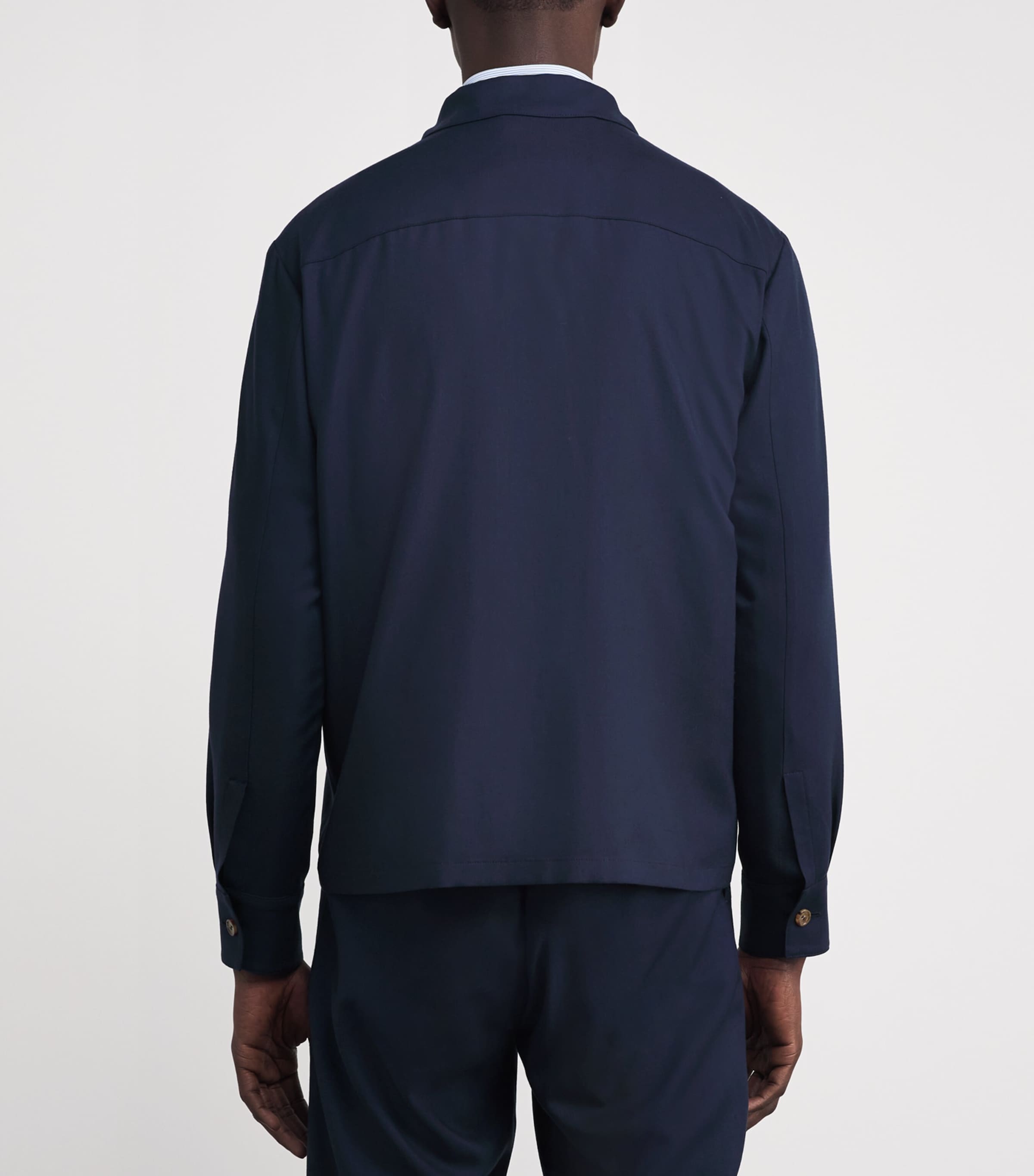 Cashmere Zip Overshirt 46237 DARK BLUE Image 4