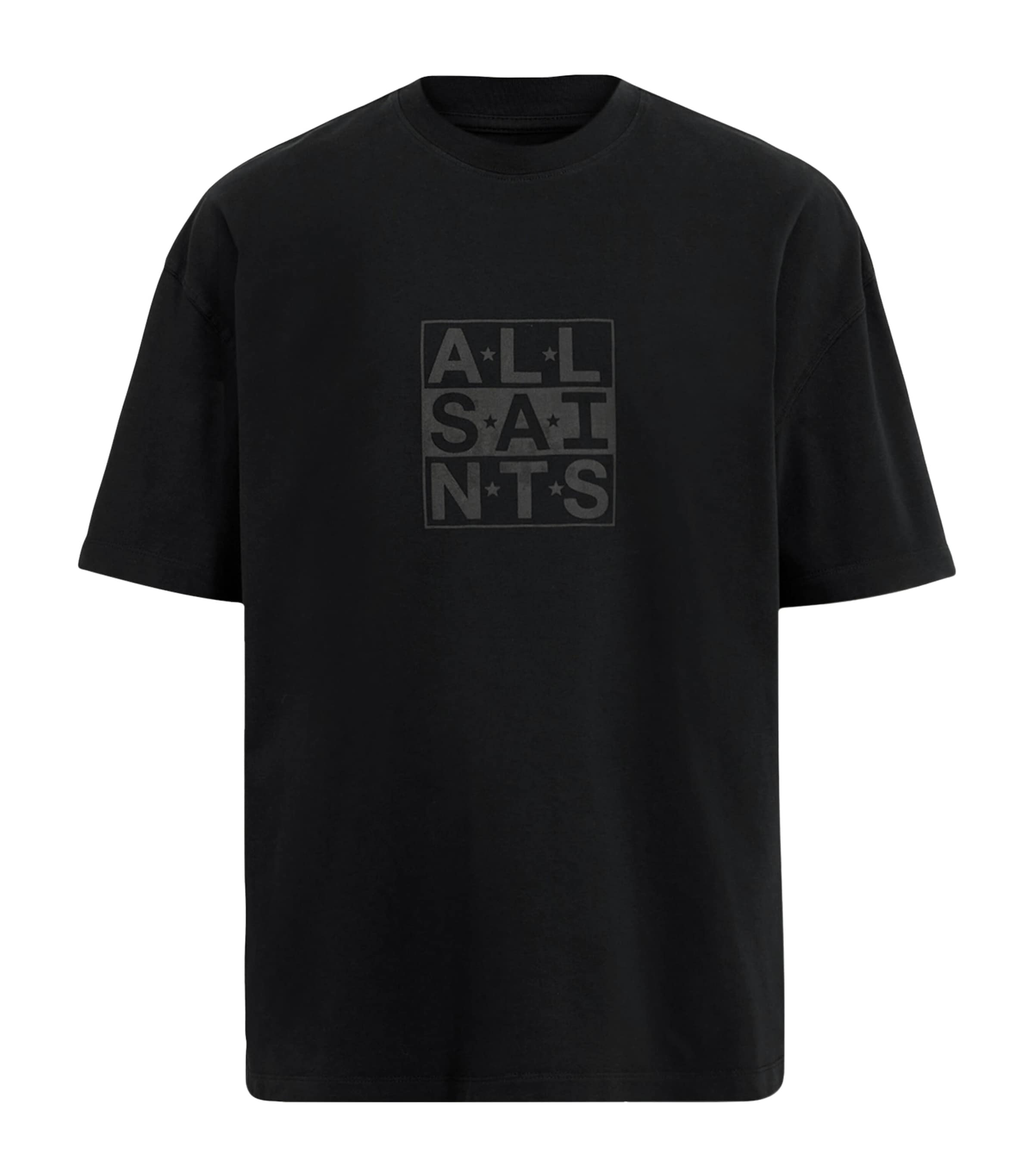 Allsaints Organic Cotton Bellow T-shirt In Black