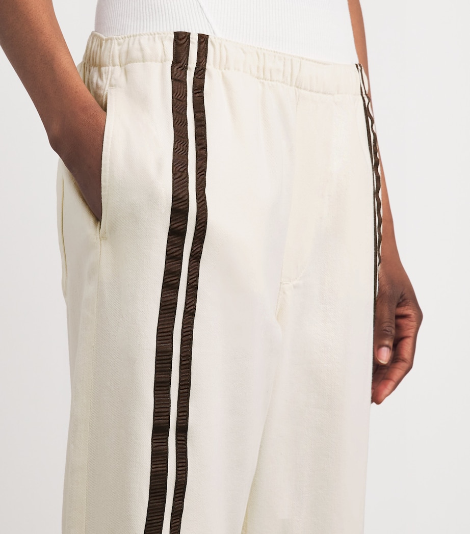 Rag & Bone Womens Stripe Logan Relaxed Jeans Ecrusport Image 3