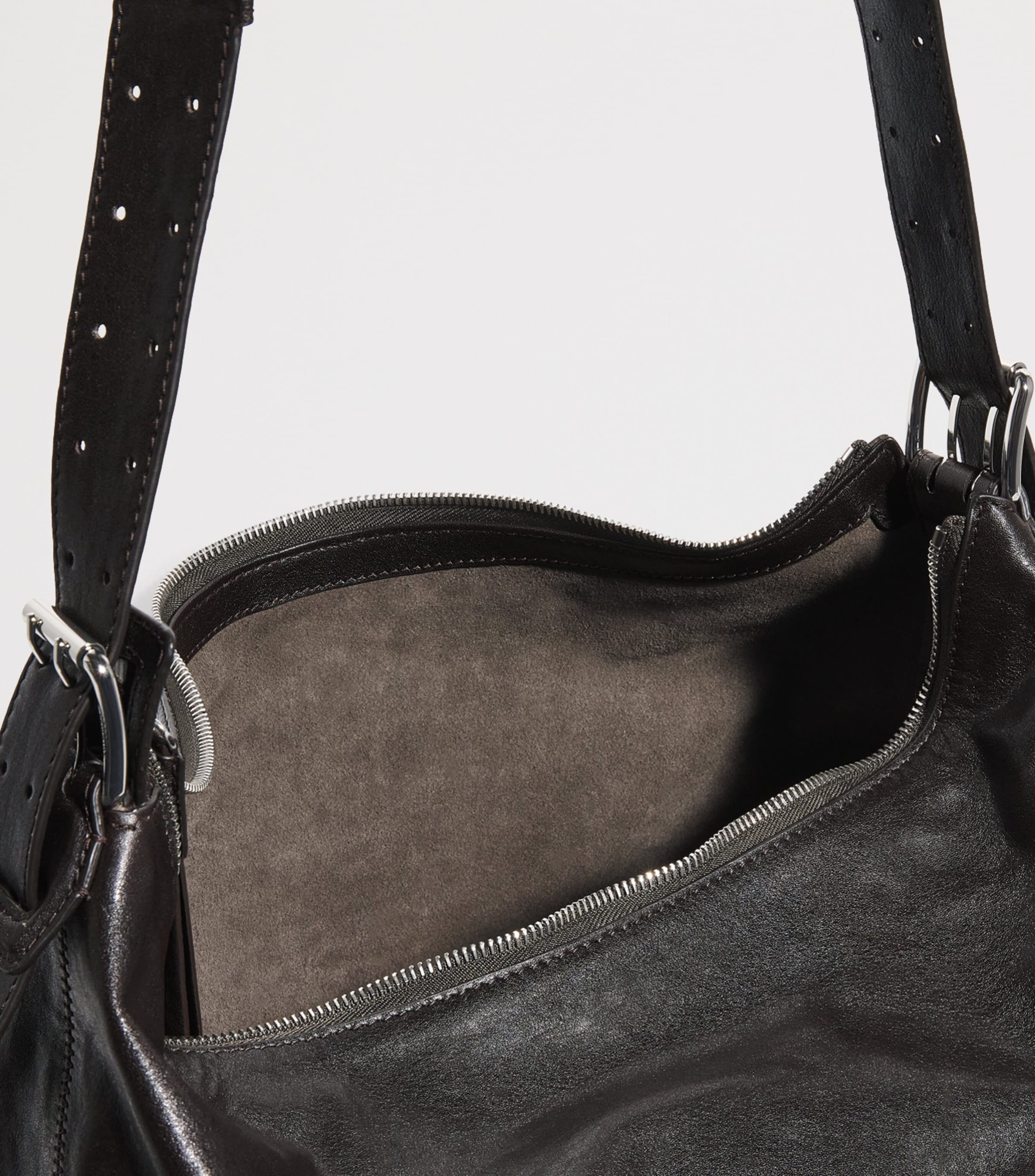 Lemaire Calfskin Belted Tote Bag Dark Chocolate Image 4
