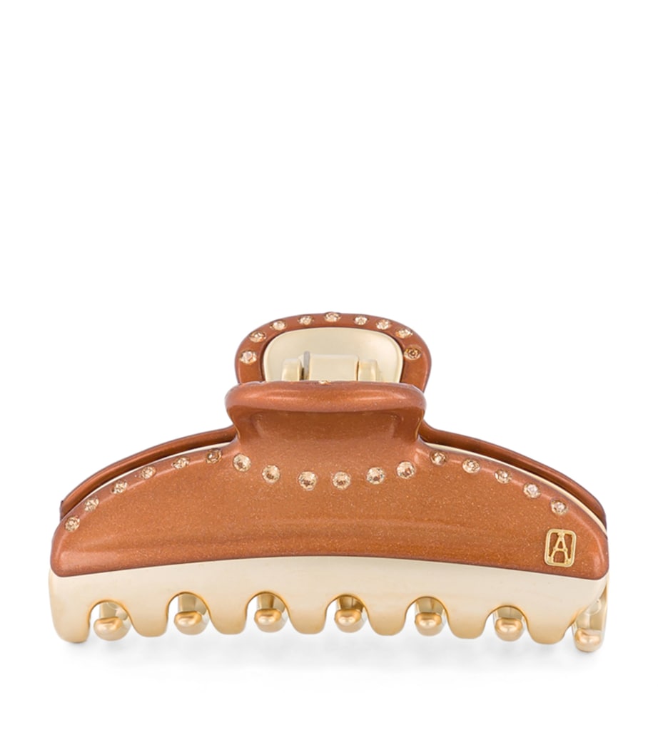 Alexandre de Paris Gold-Plated Claw Hair Clip Pail Brun/or Image 1