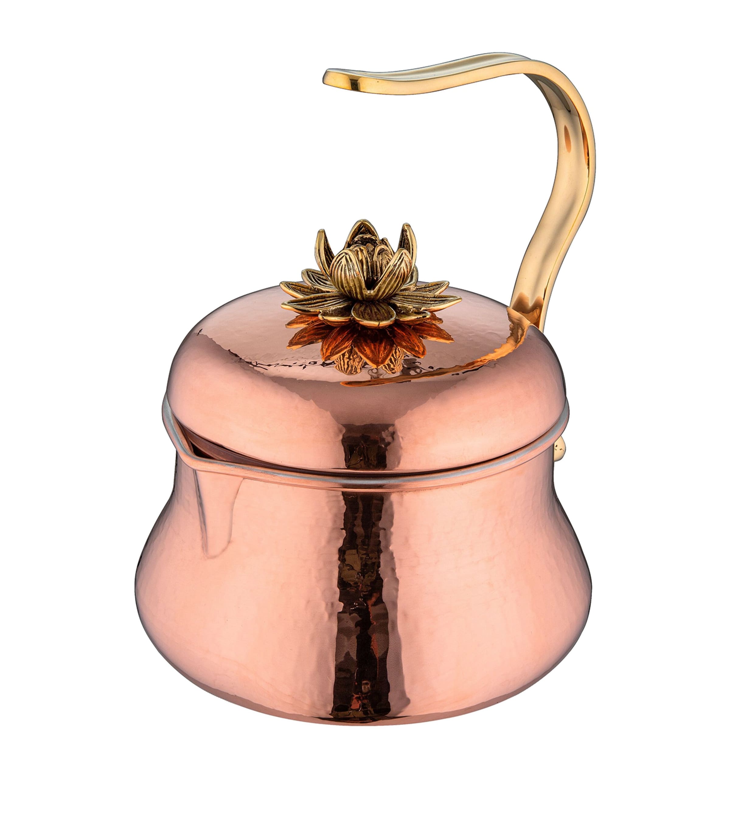 Ruffoni Copper Historia Lotus Kettle In Orange