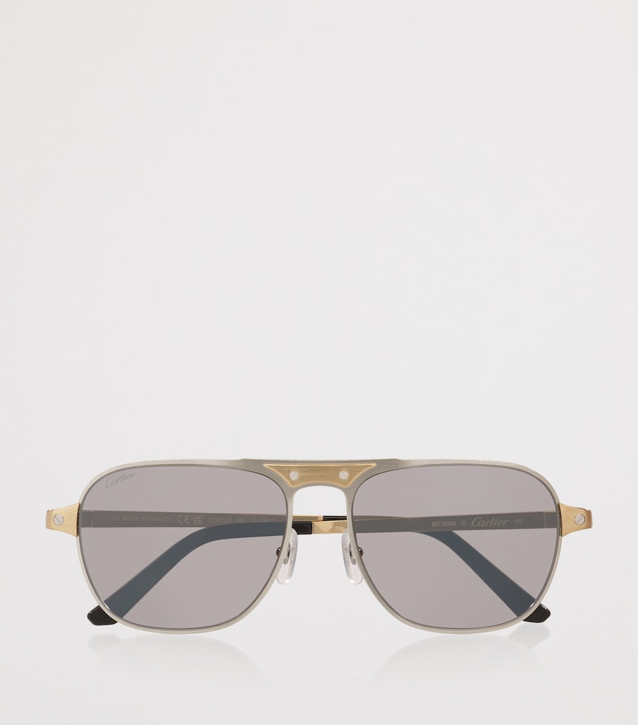 Rectangular Aviator Sunglasses 4100V1 Image 5
