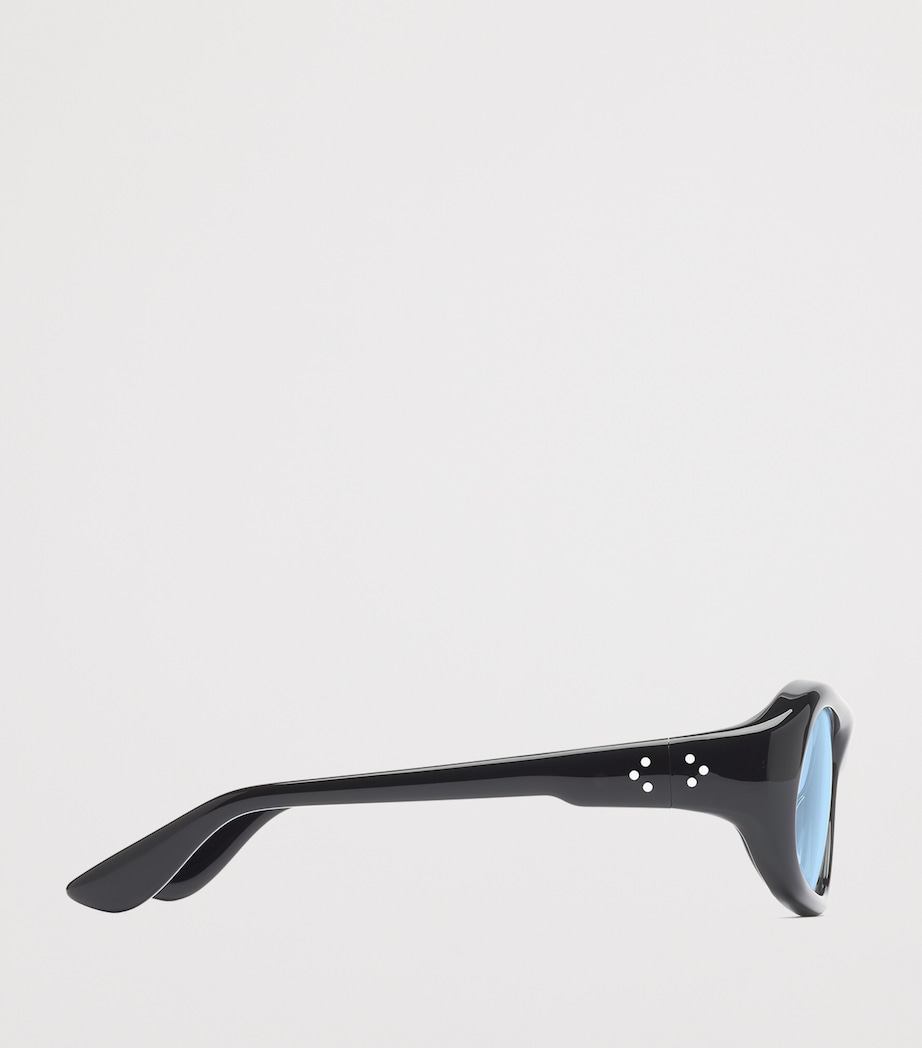 Acetate Gray Sunglasses BLACK/ BLUE Image 2