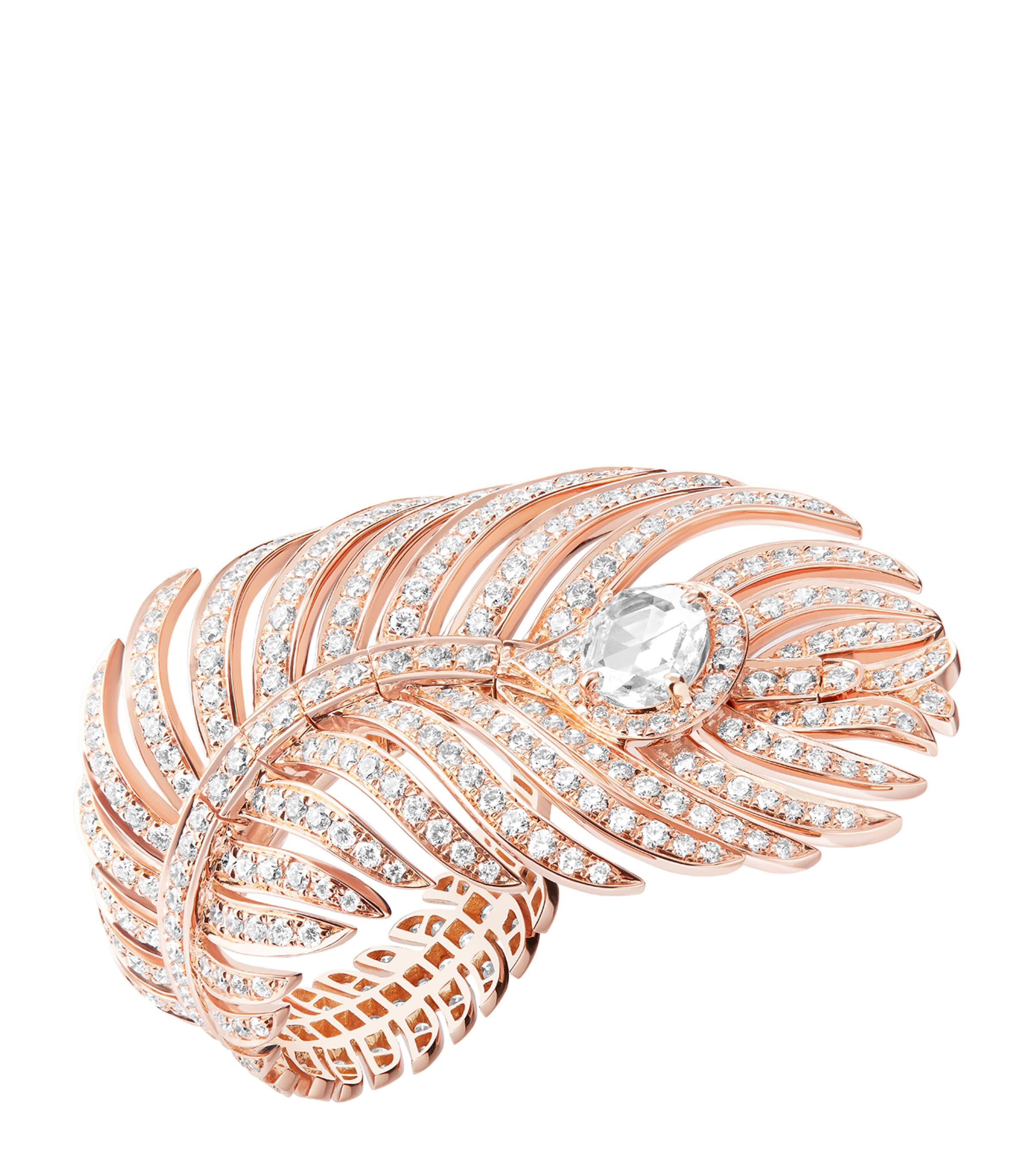 Rose Gold and Diamond Plume de Paon Ring ROSE GOLD Image 1
