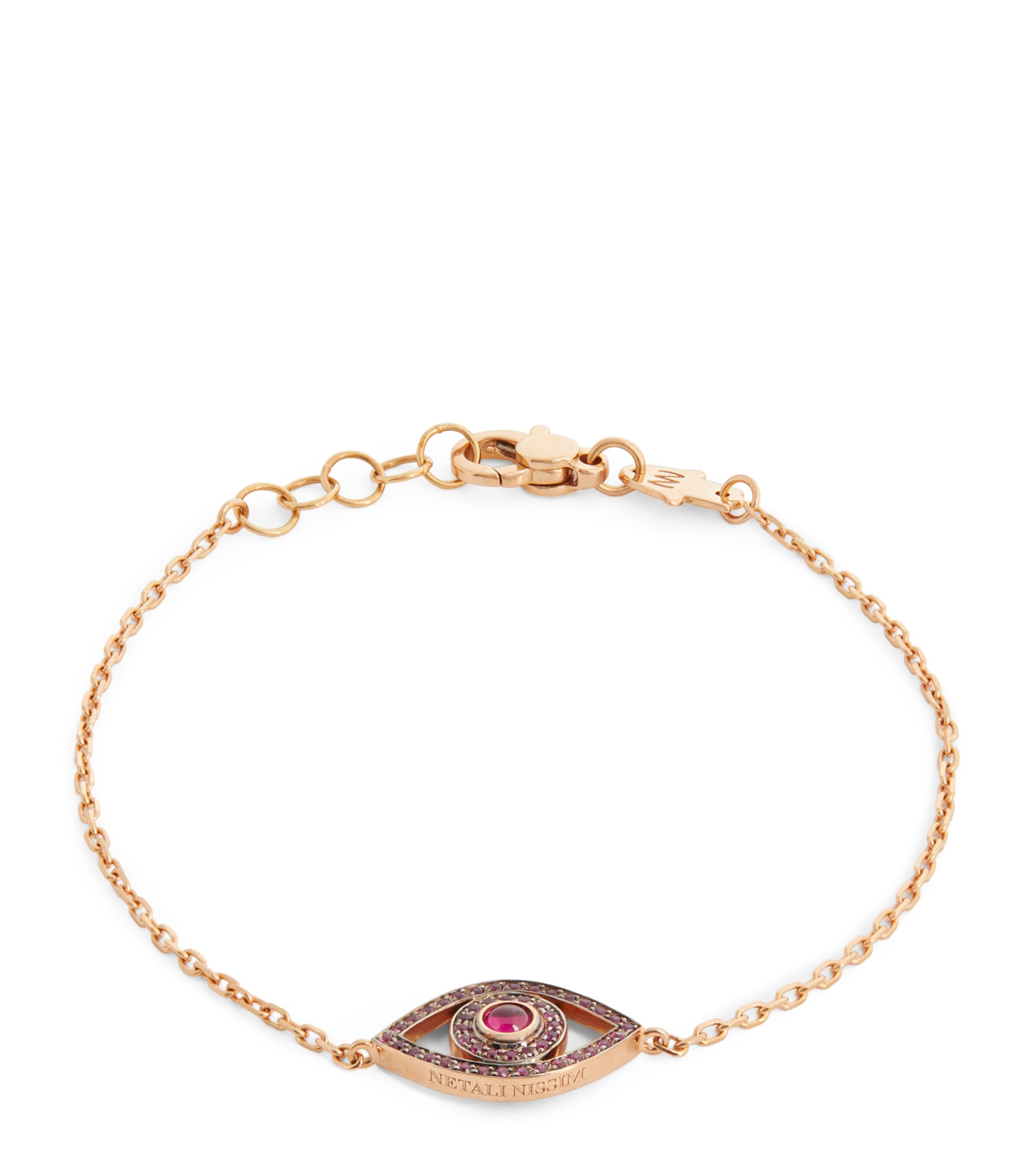 Netali Nissim Rose Gold, Ruby and Quartz Protected Bracelet Red Image 2