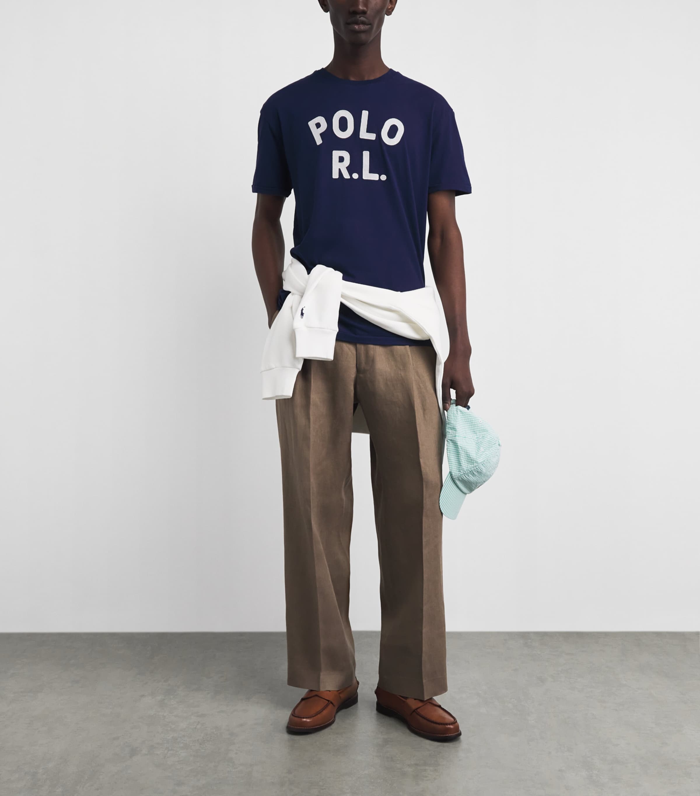 Polo Ralph Lauren Mens Cotton Logo Appliqué T-Shirt Newport Navy Image 2