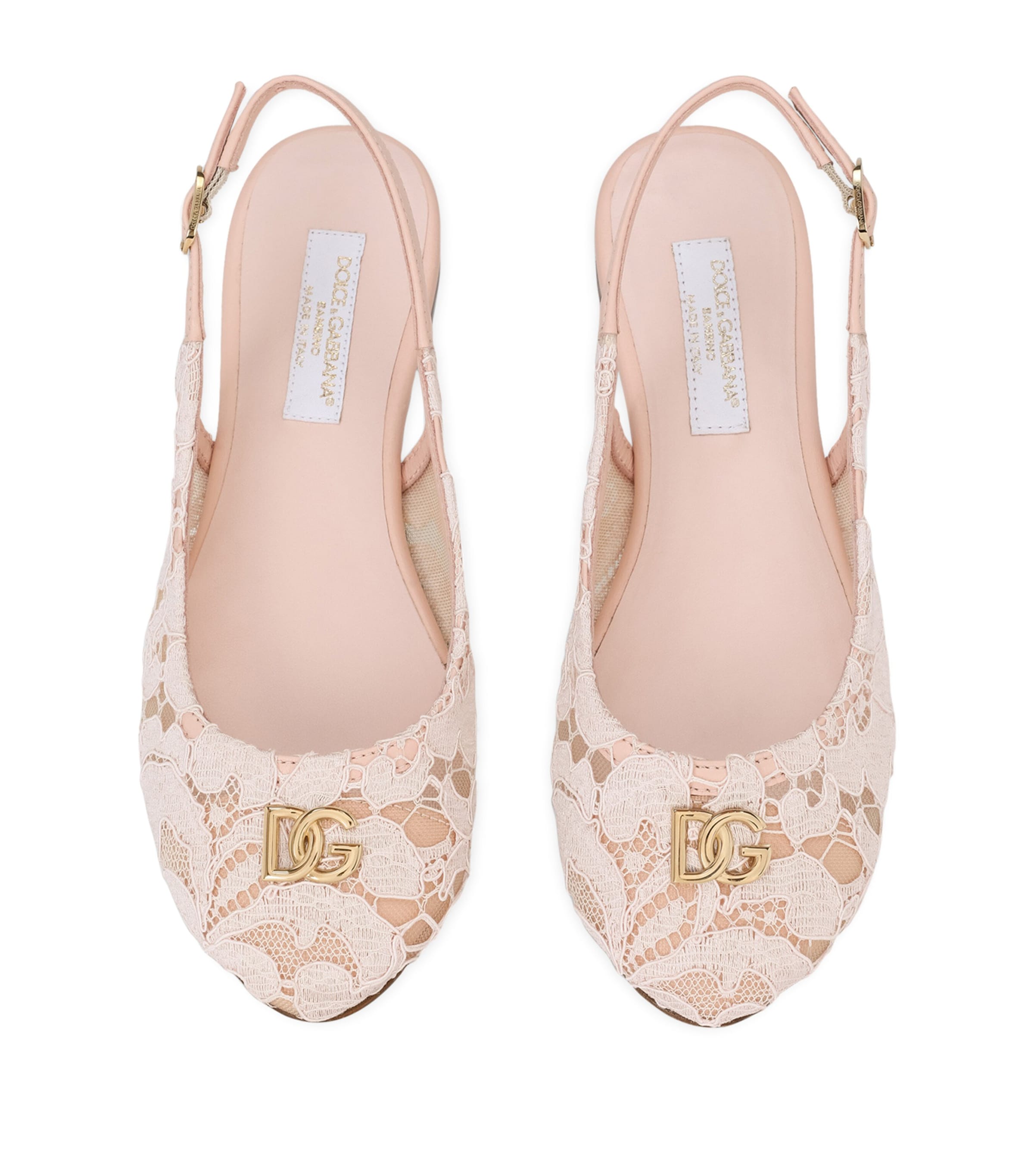 Lace DG Slingback Pumps 80403-PINK POWDER Image 3