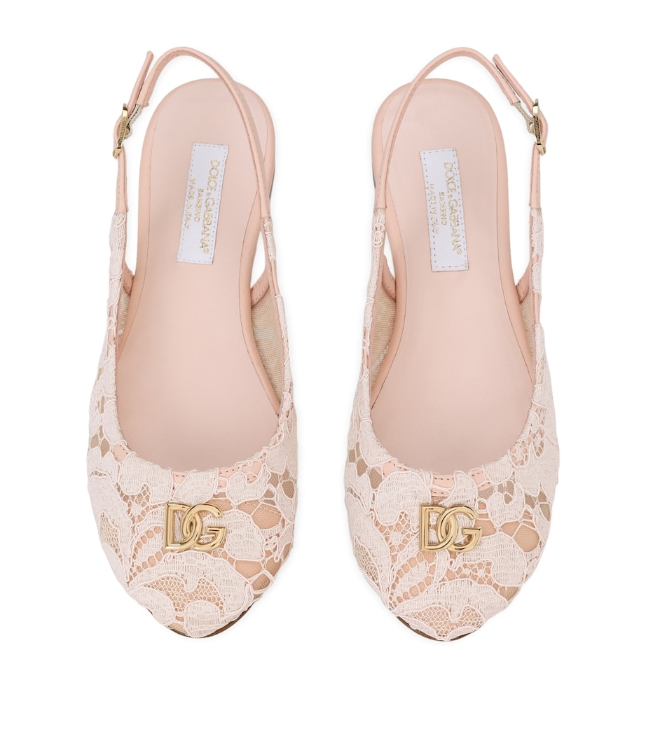 Lace DG Slingback Pumps 80403-PINK POWDER Image 3