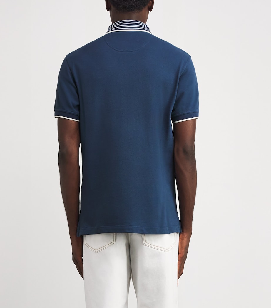 Cotton Denwick Polo Shirt DARK DENIM Image 4