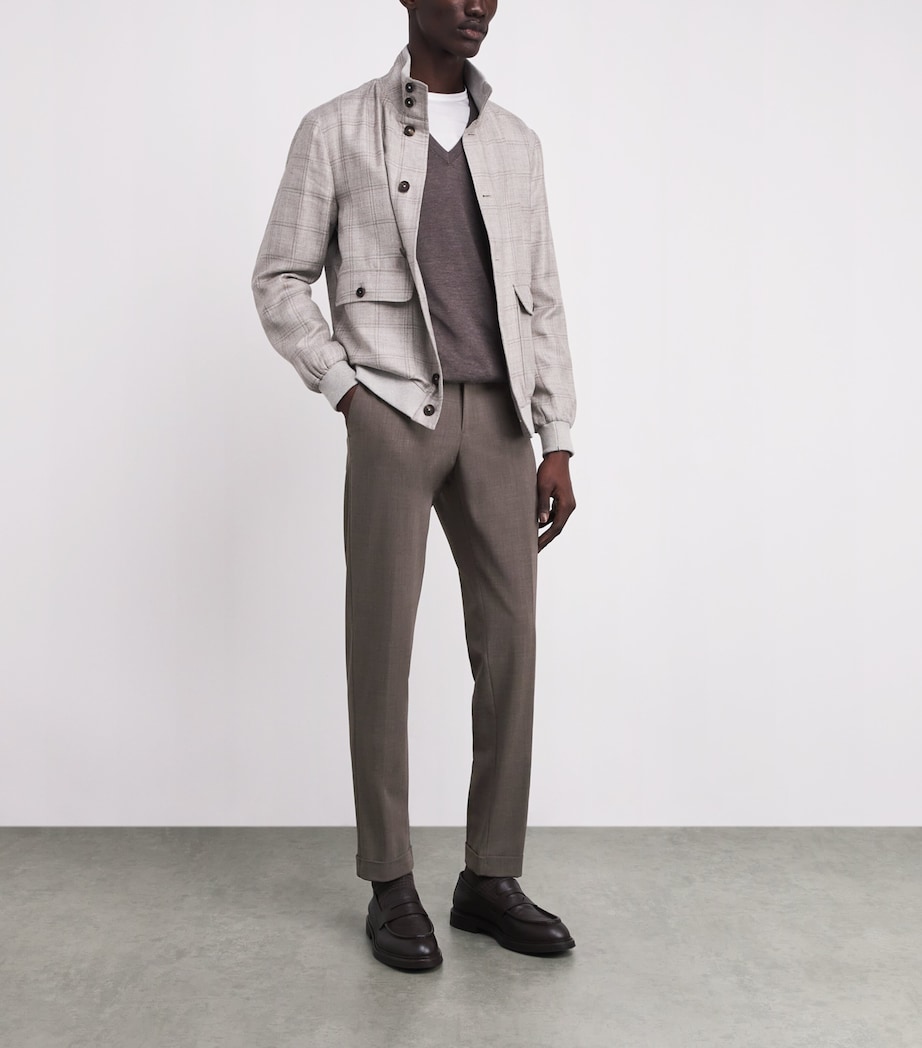 Wool-Blend Tailored Trousers 08-TAUPE Image 2