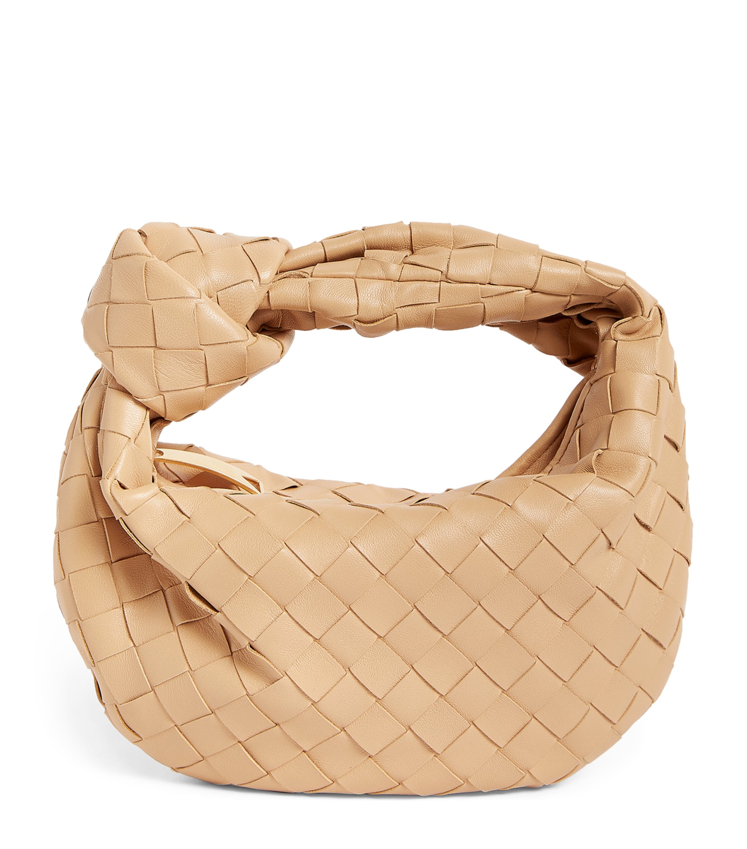 Shop Bottega Veneta Mini Leather Jodie Bag In Neutral