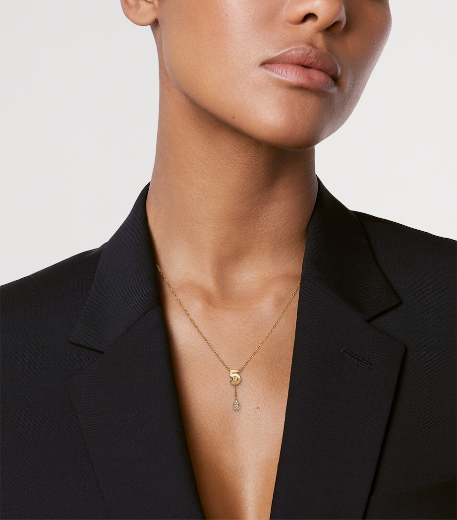 Yellow Gold and Diamond Extrait de N°5 Necklace YELLOW Image 2