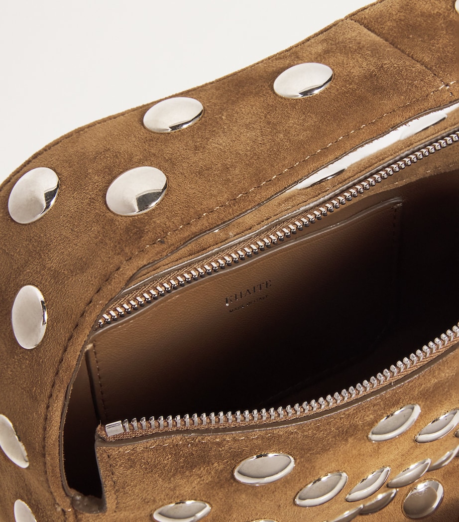 Mini Suede Elena Top-Handle Bag 737 MUD Image 6