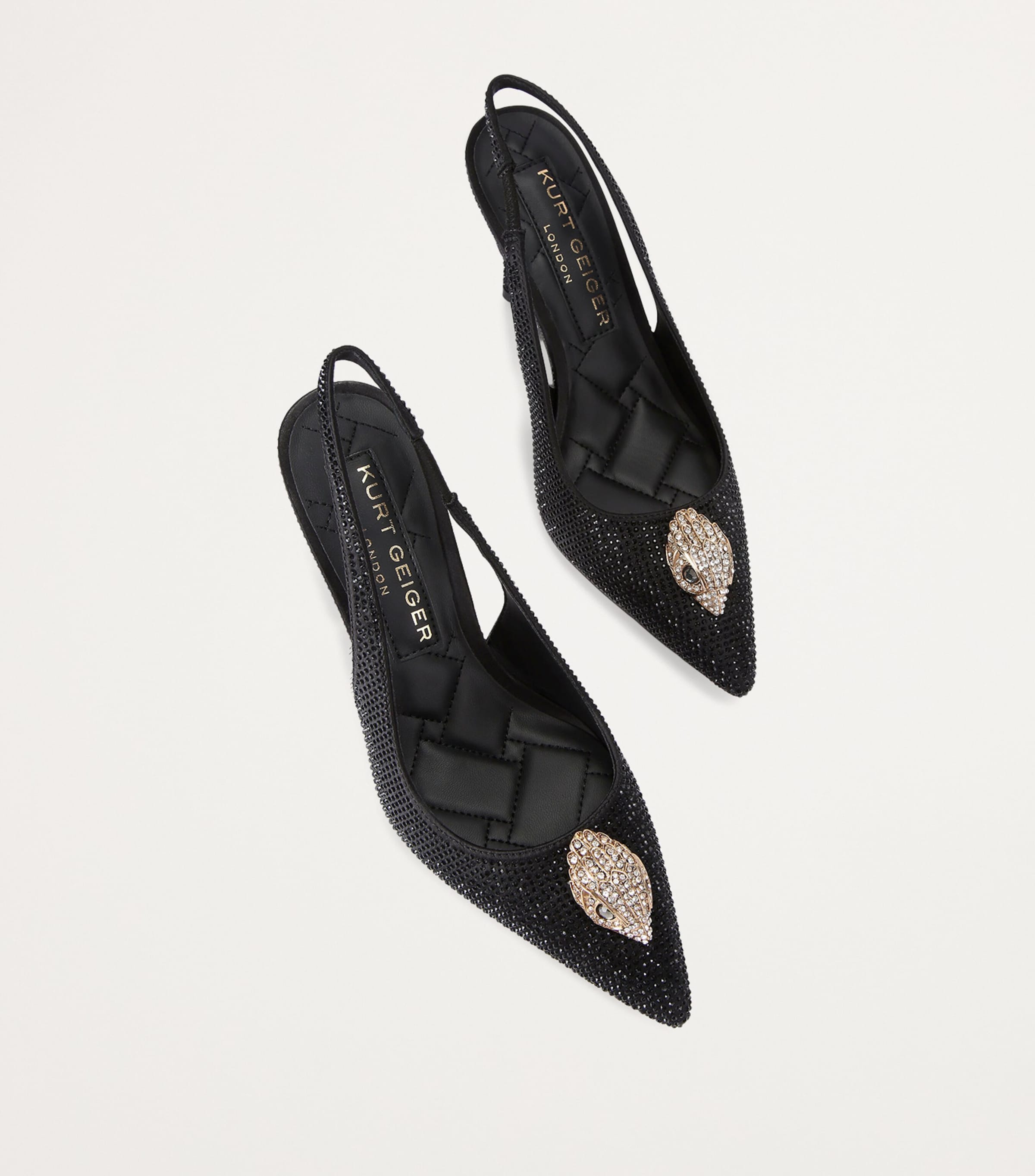 Embellished Belgravia Slingback Pumps BLACK Image 4