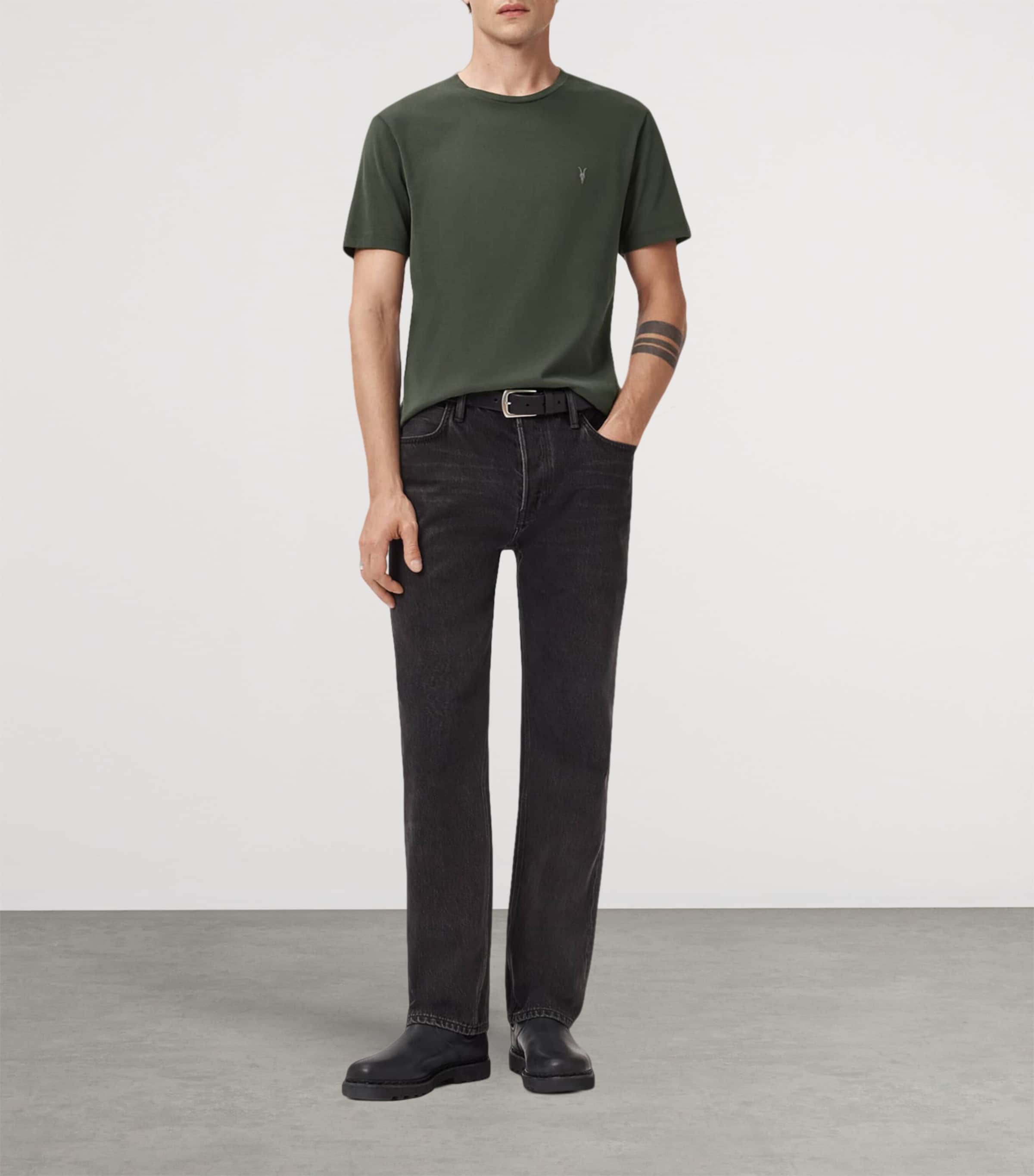 Cotton Brace T-Shirt DUFFEL GREEN Image 2