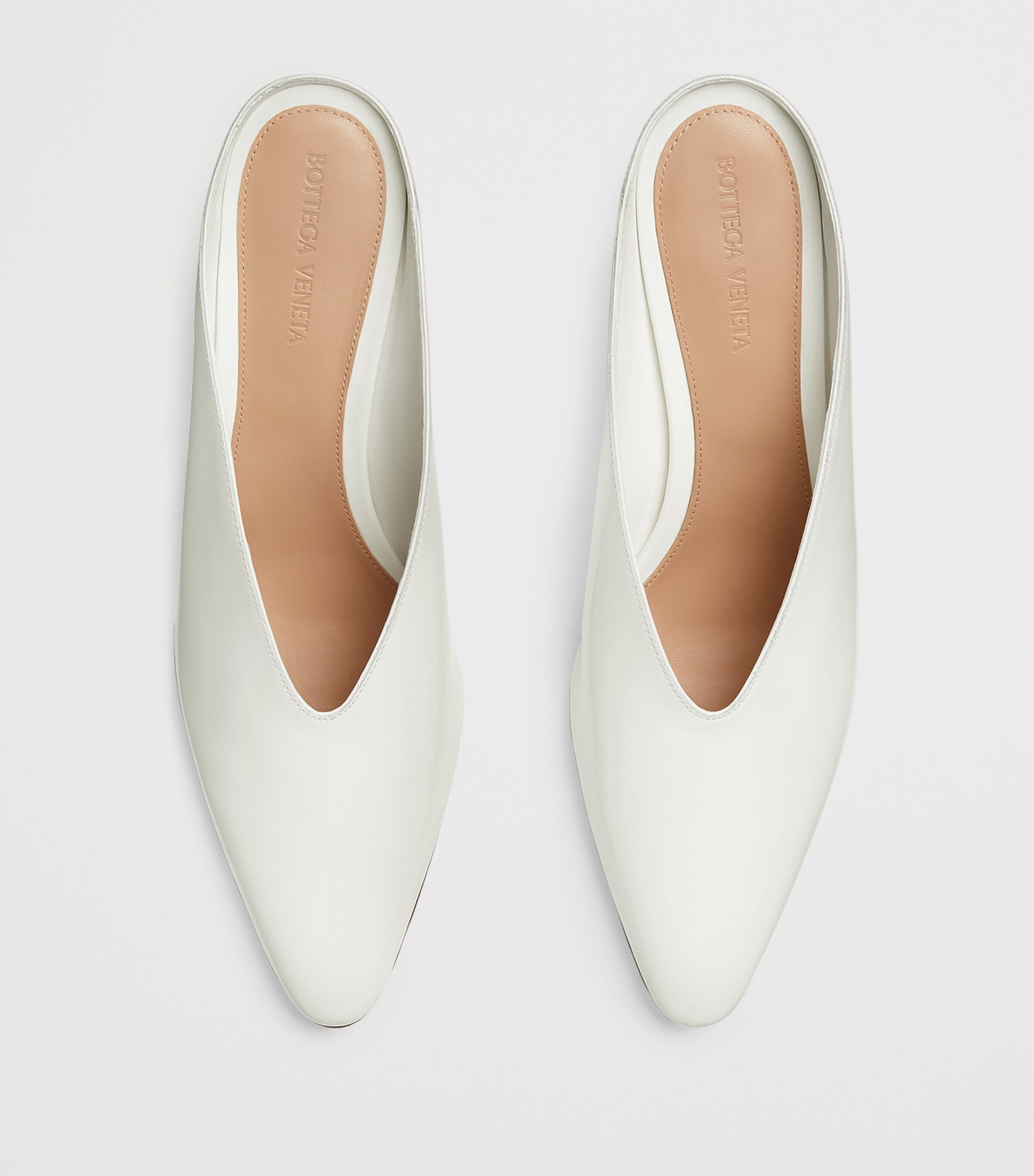 Bottega Veneta White Vinyl Jet Mules 50 | Harrods US