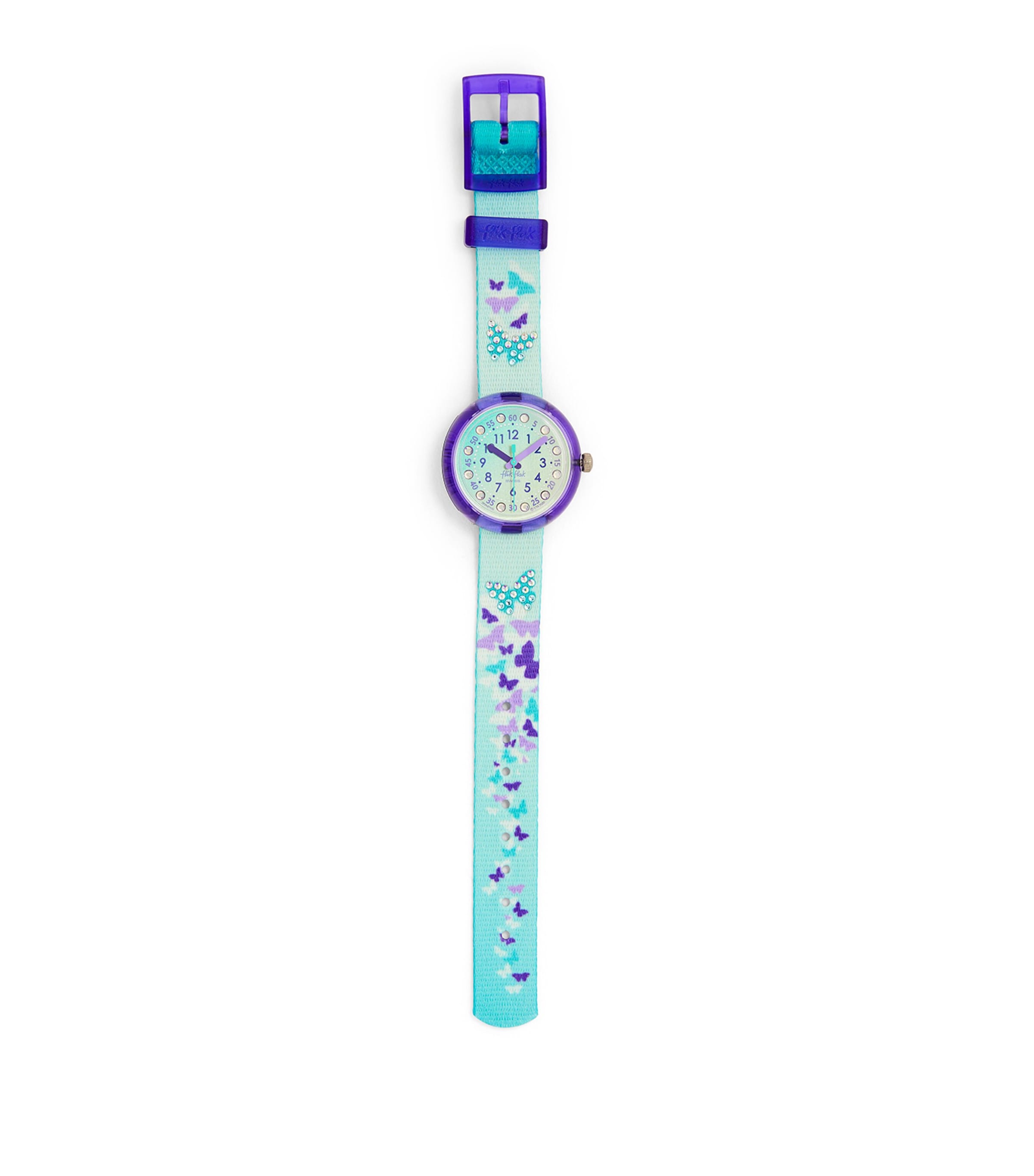 Flik Flak Kids' Sparkling Butterfly Watch In Blue