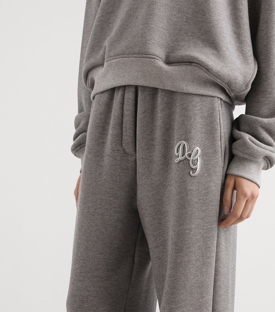 Dolce&Gabbana Womens Cotton-Blend Sweatpants Mela Image 4