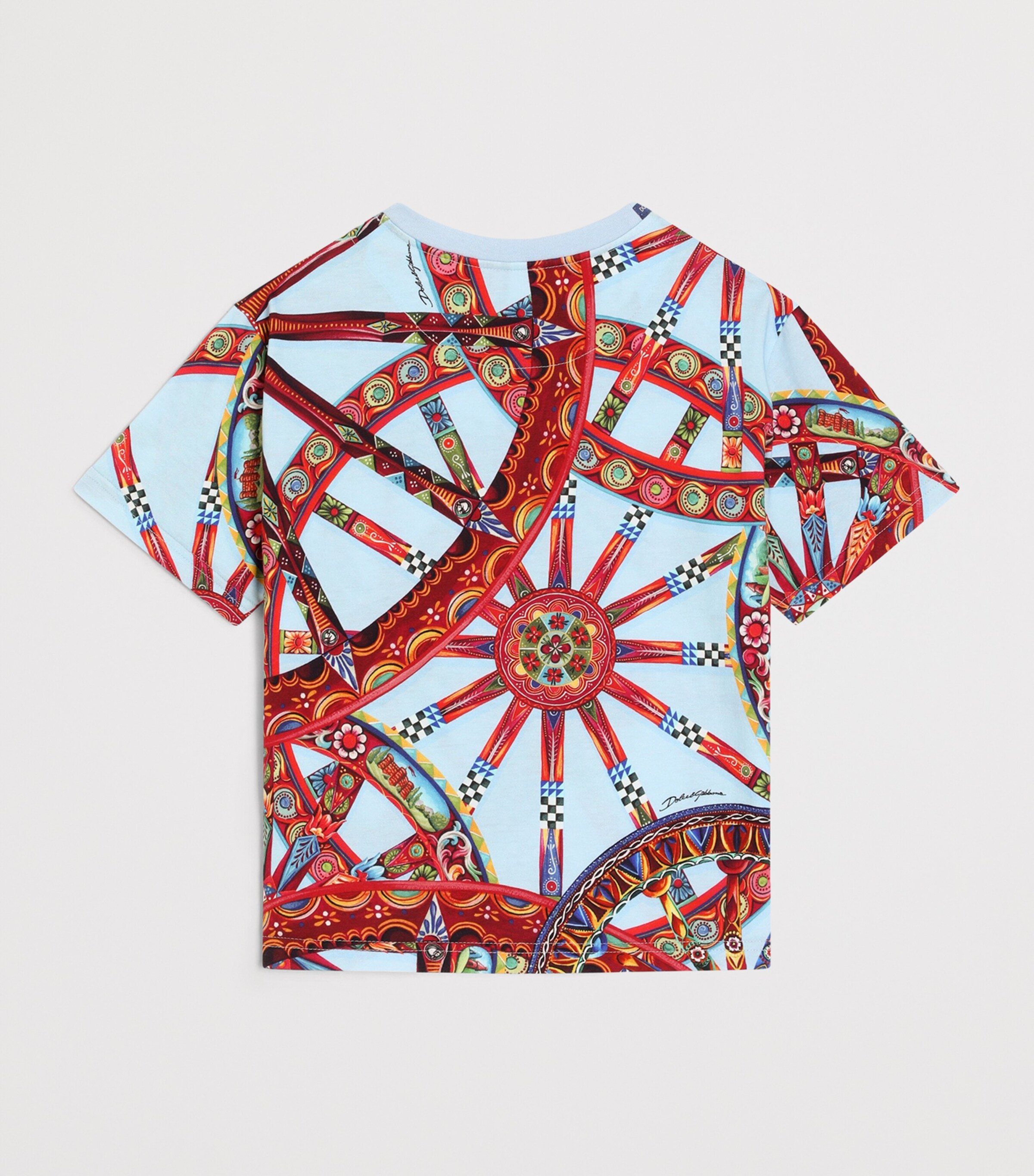 Dolce&Gabbana Kids Carretto Print T-Shirt (8-14 Years) Ruote Carretto Image 2