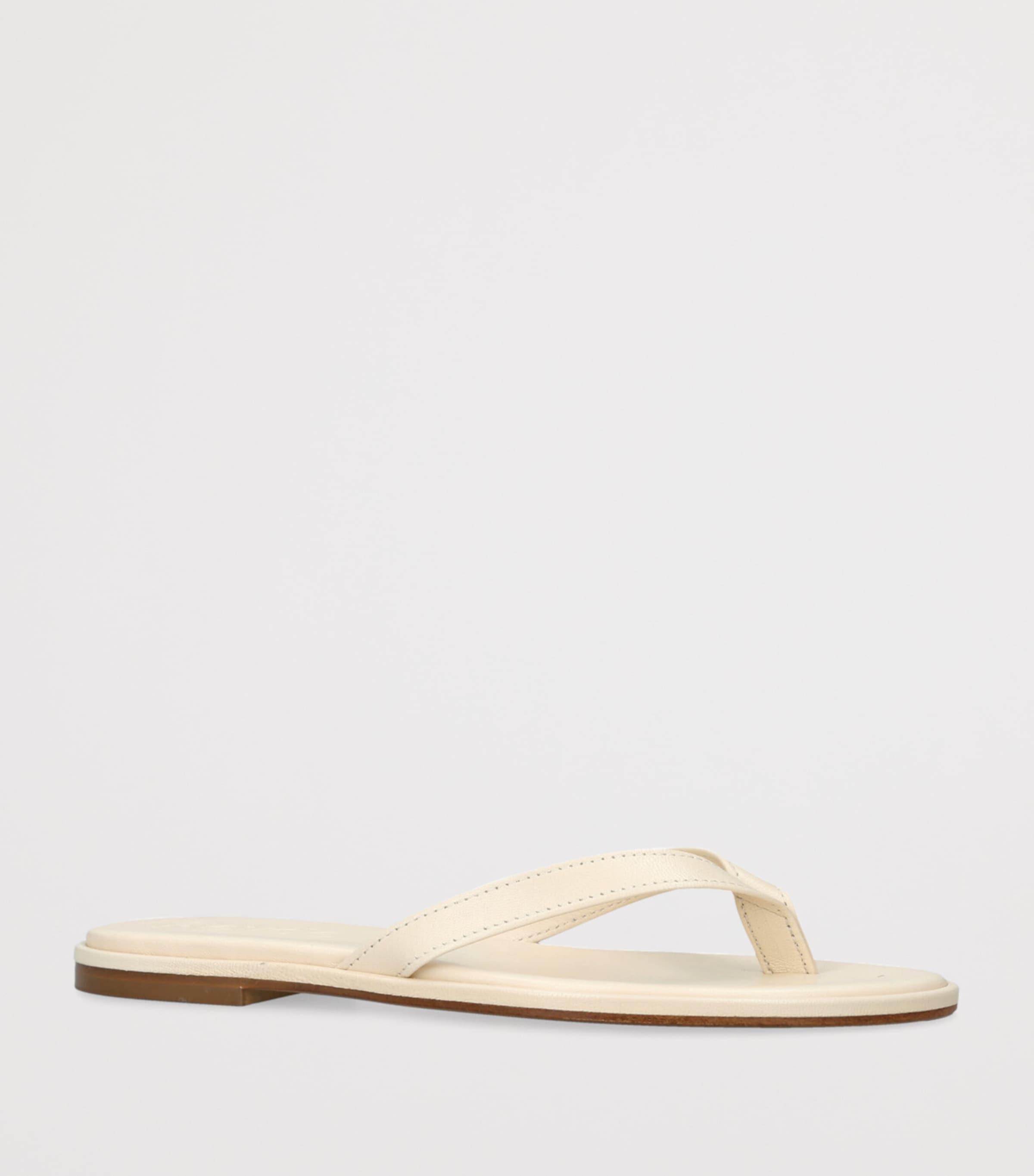 Leather Melody Slides CREAM Image 3