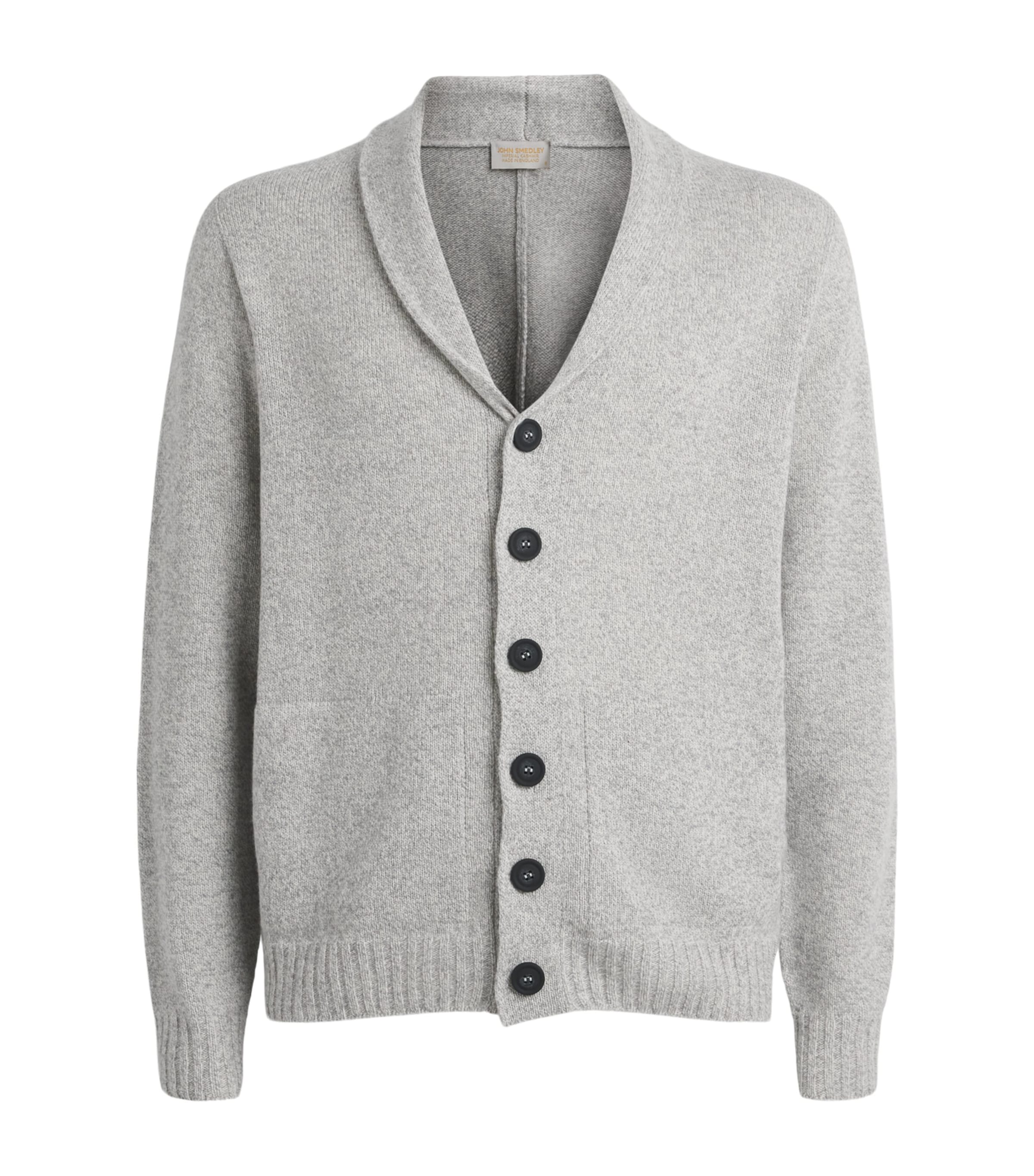 John Smedley Mens Recycled Cashmere-Wool Rockford Shawl Cardigan Polar Image 1
