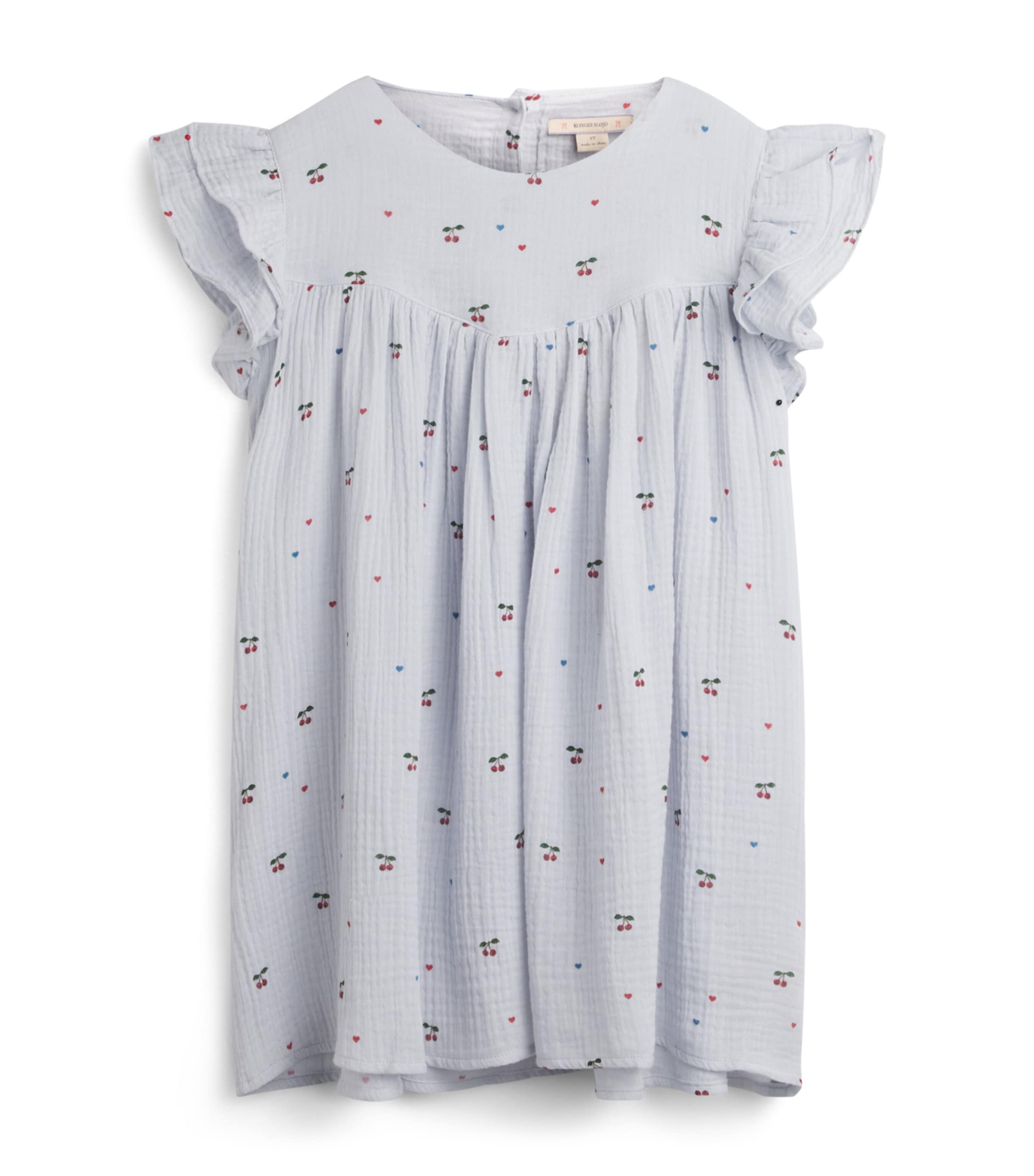 KONGES SLOJD Organic Cotton Printed Coco Dress (9 Months-10 Years) Chrry Bl Image 1