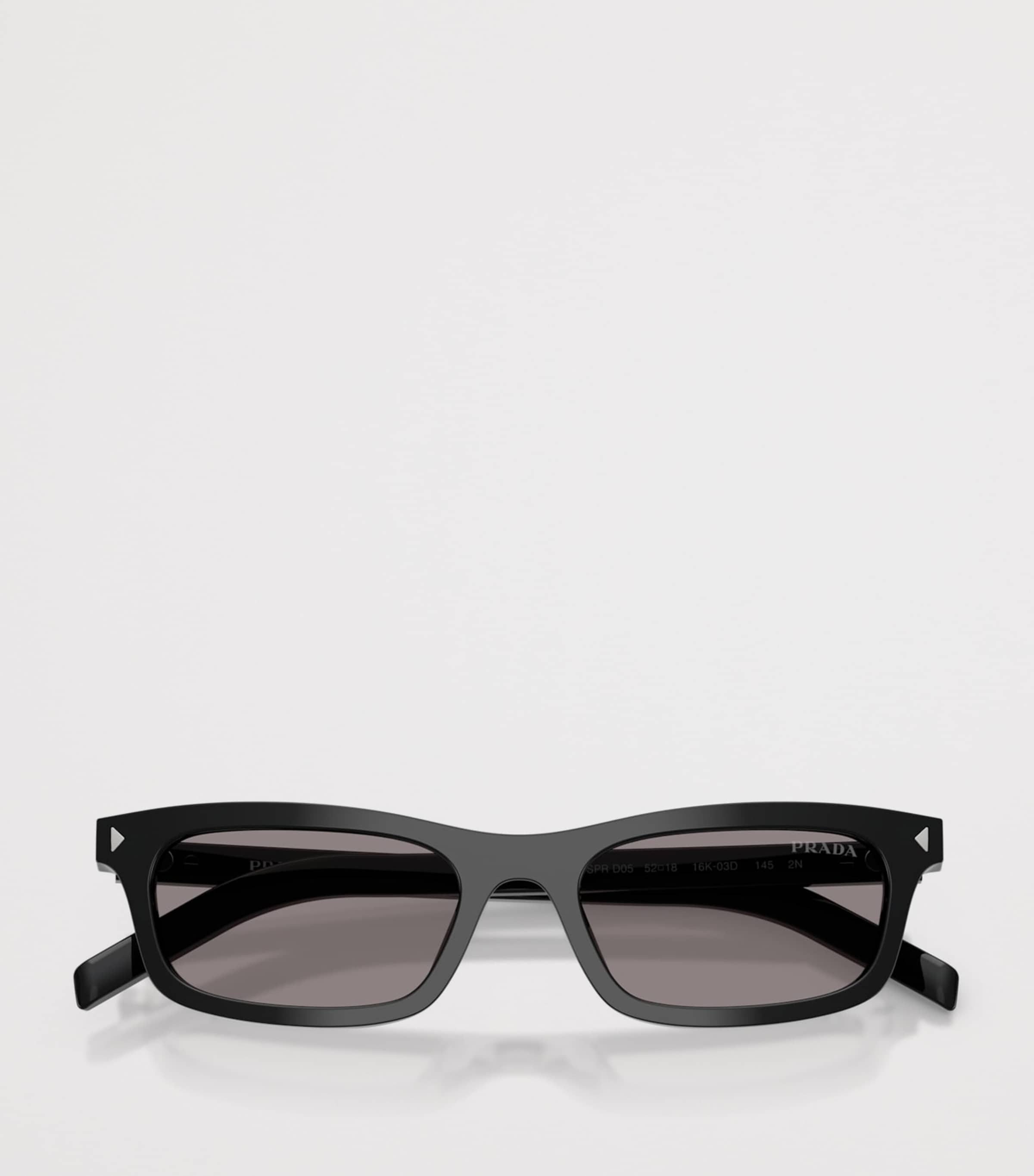 Prada Acetate Rectangle Sunglasses Black Image 5