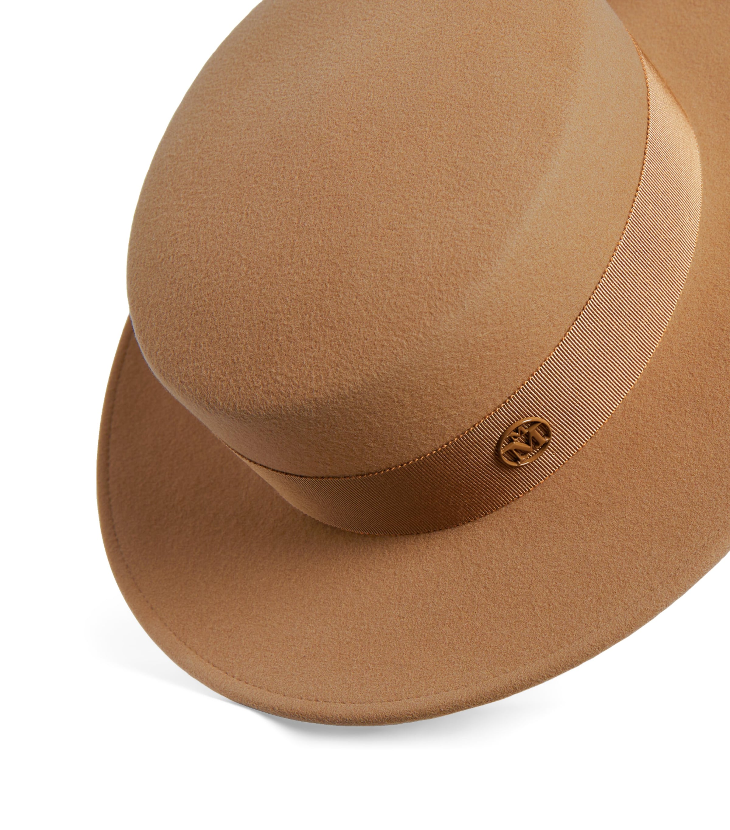 Maison Michel Paris felt brown fedora hat.  Size Sm Maison Michel | The RealReal main image 4