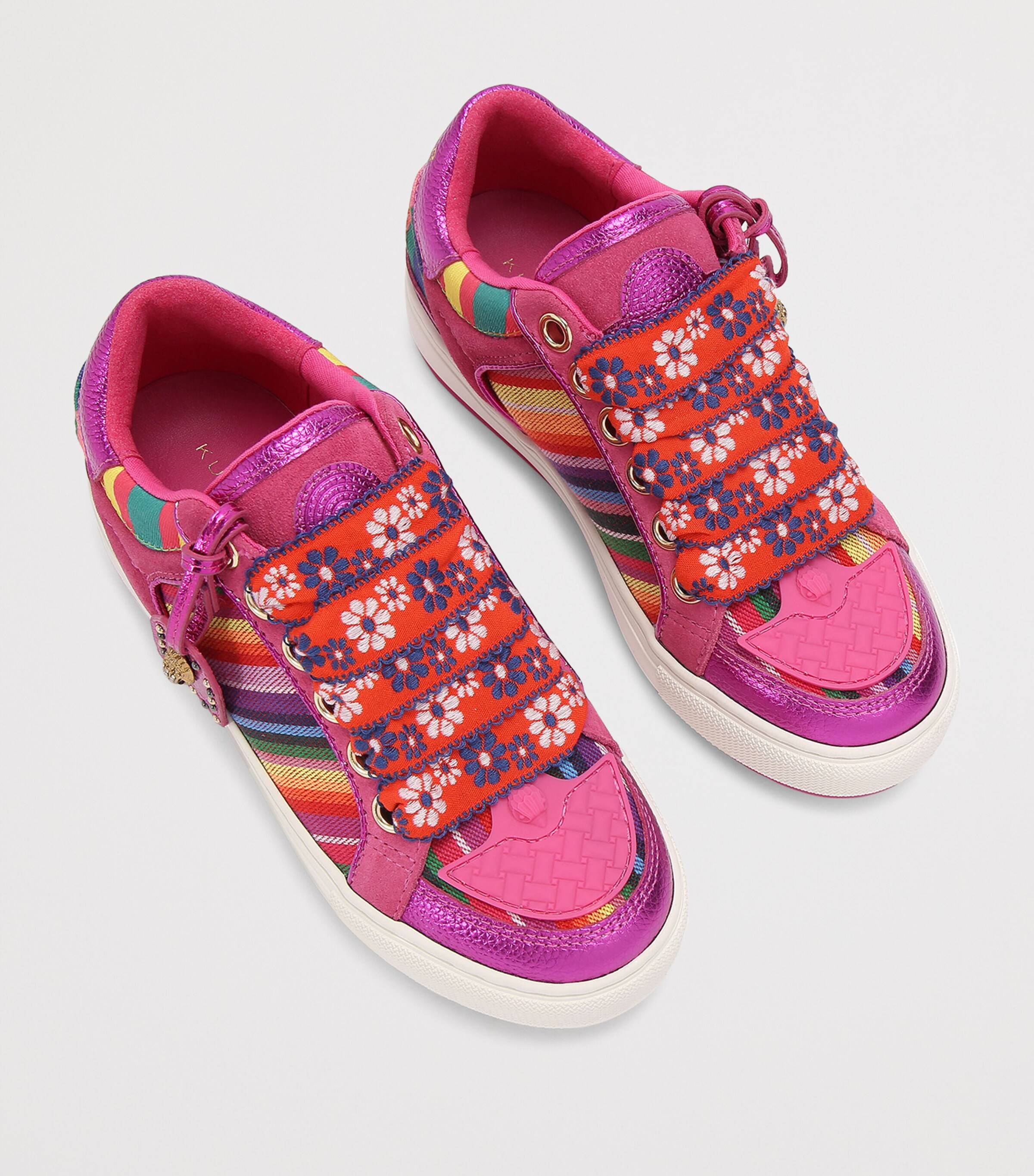 Kurt Geiger London Southbank Tag Sneakers Fushia Cmb Image 4