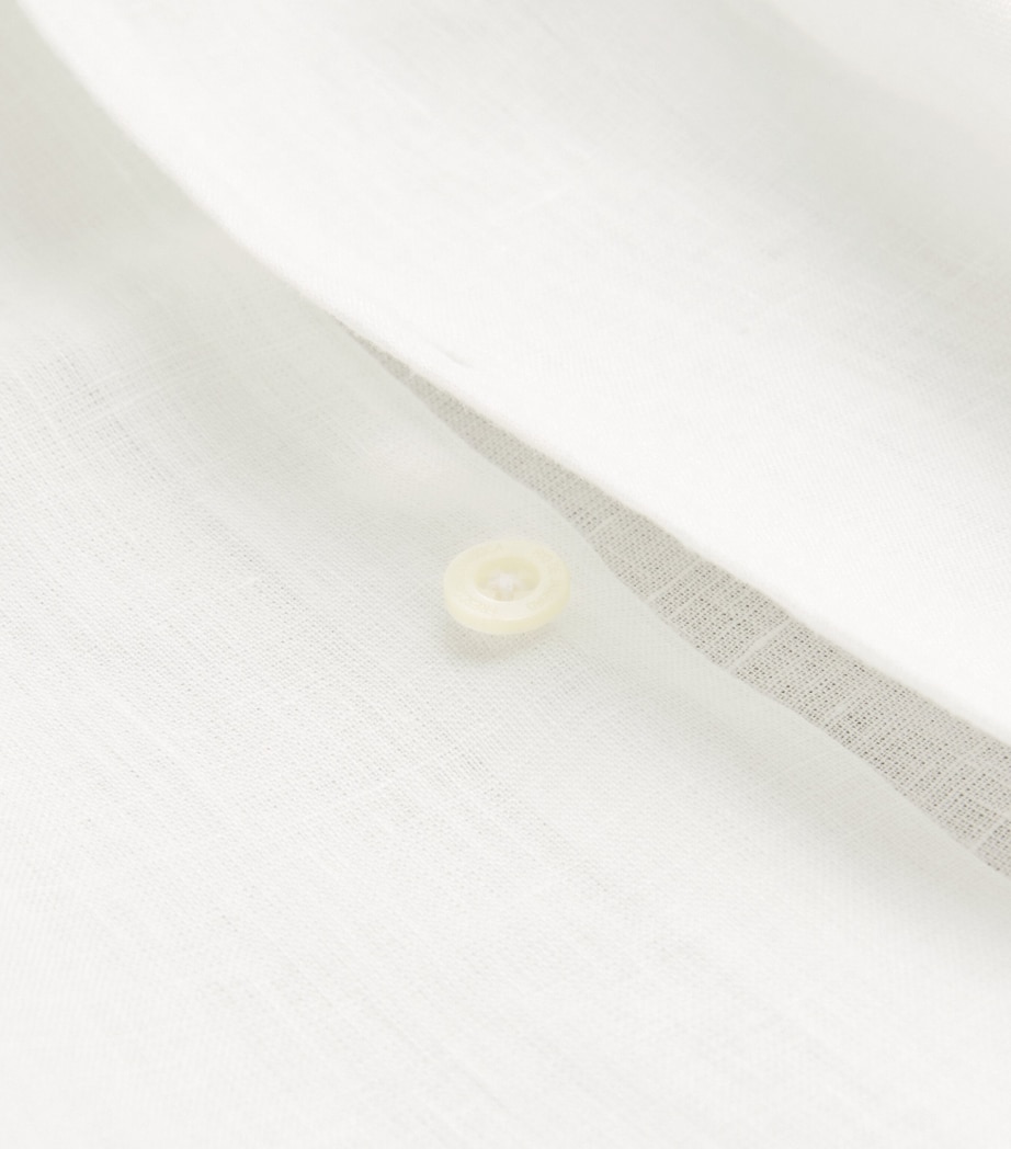 Linen Castro Short-Sleeve Shirt WHITE Image 5